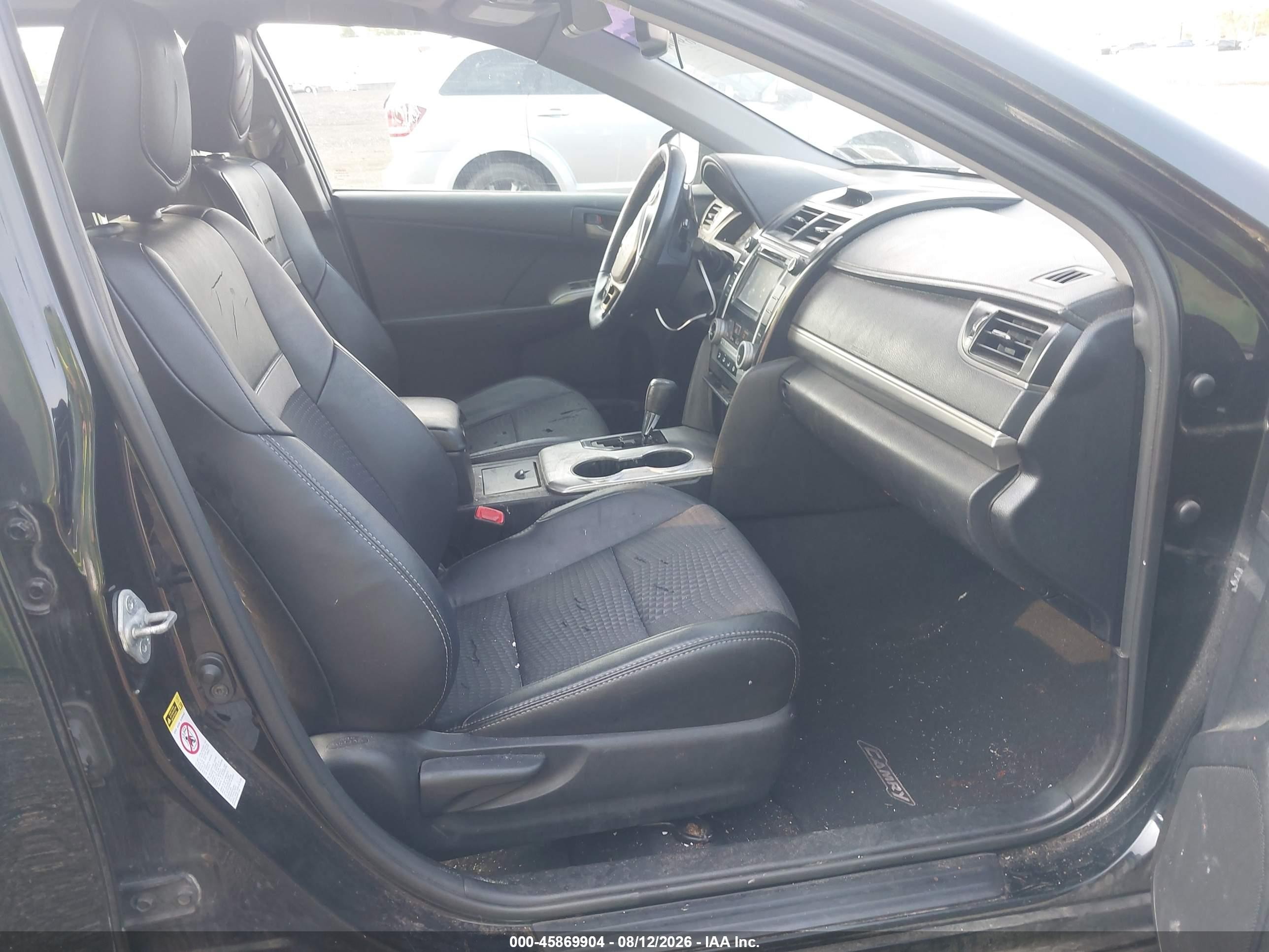 2012 Toyota Camry Se Black vin: 4T1BF1FK3CU081882