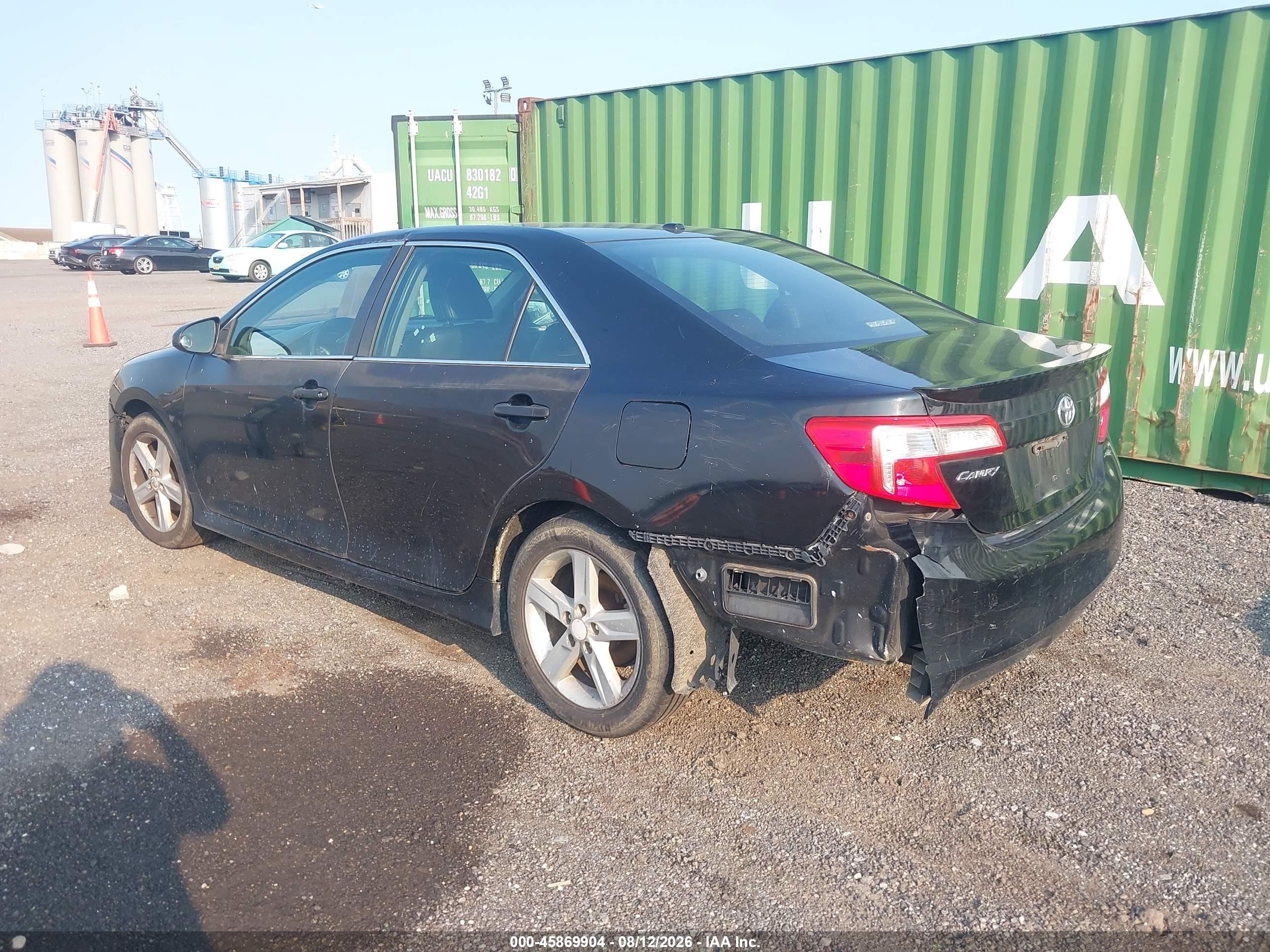 2012 Toyota Camry Se Black vin: 4T1BF1FK3CU081882