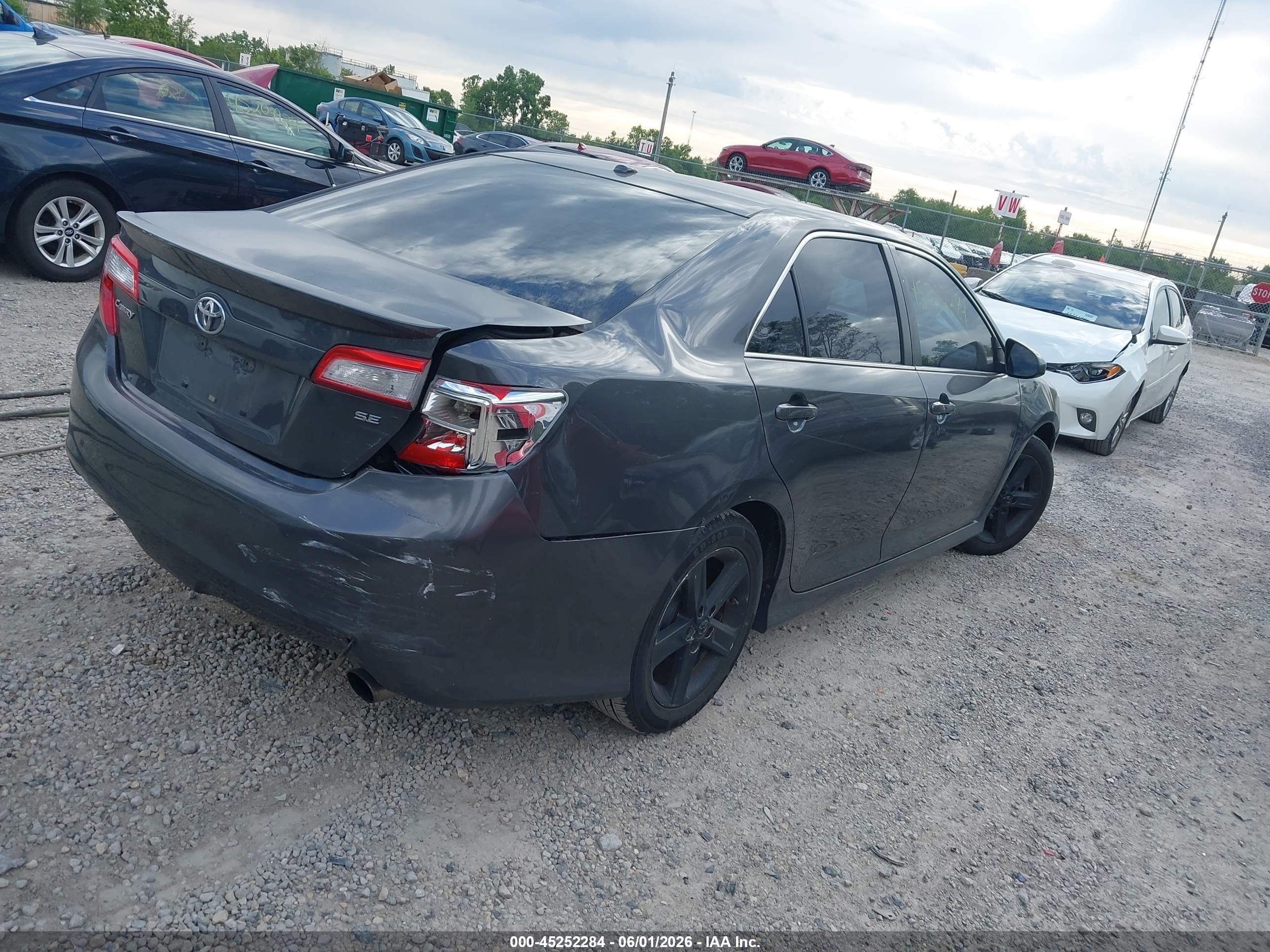 2012 Toyota Camry Se Серый vin: 4T1BF1FK3CU085446