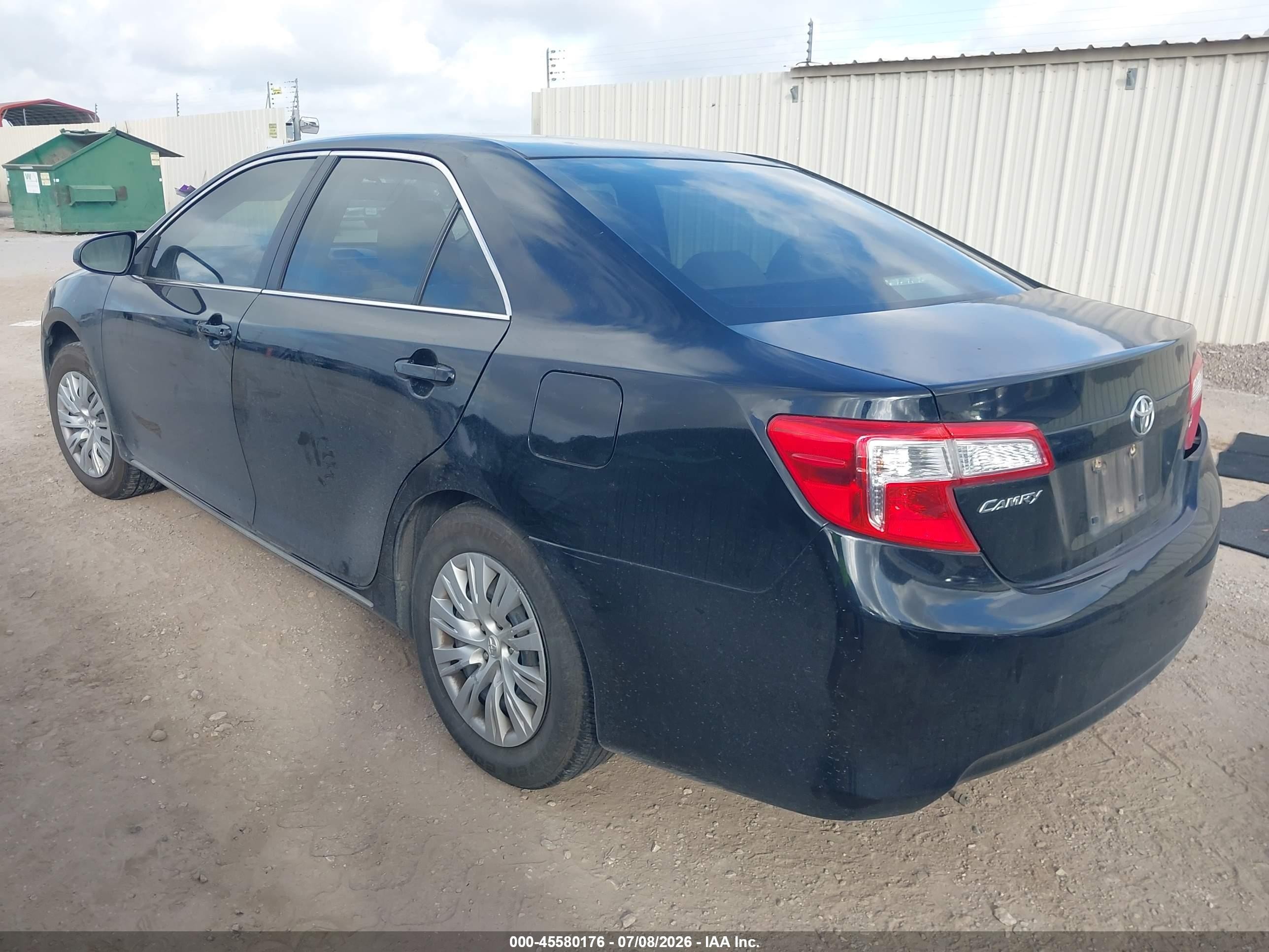 2012 Toyota Camry Le Black vin: 4T1BF1FK3CU094969