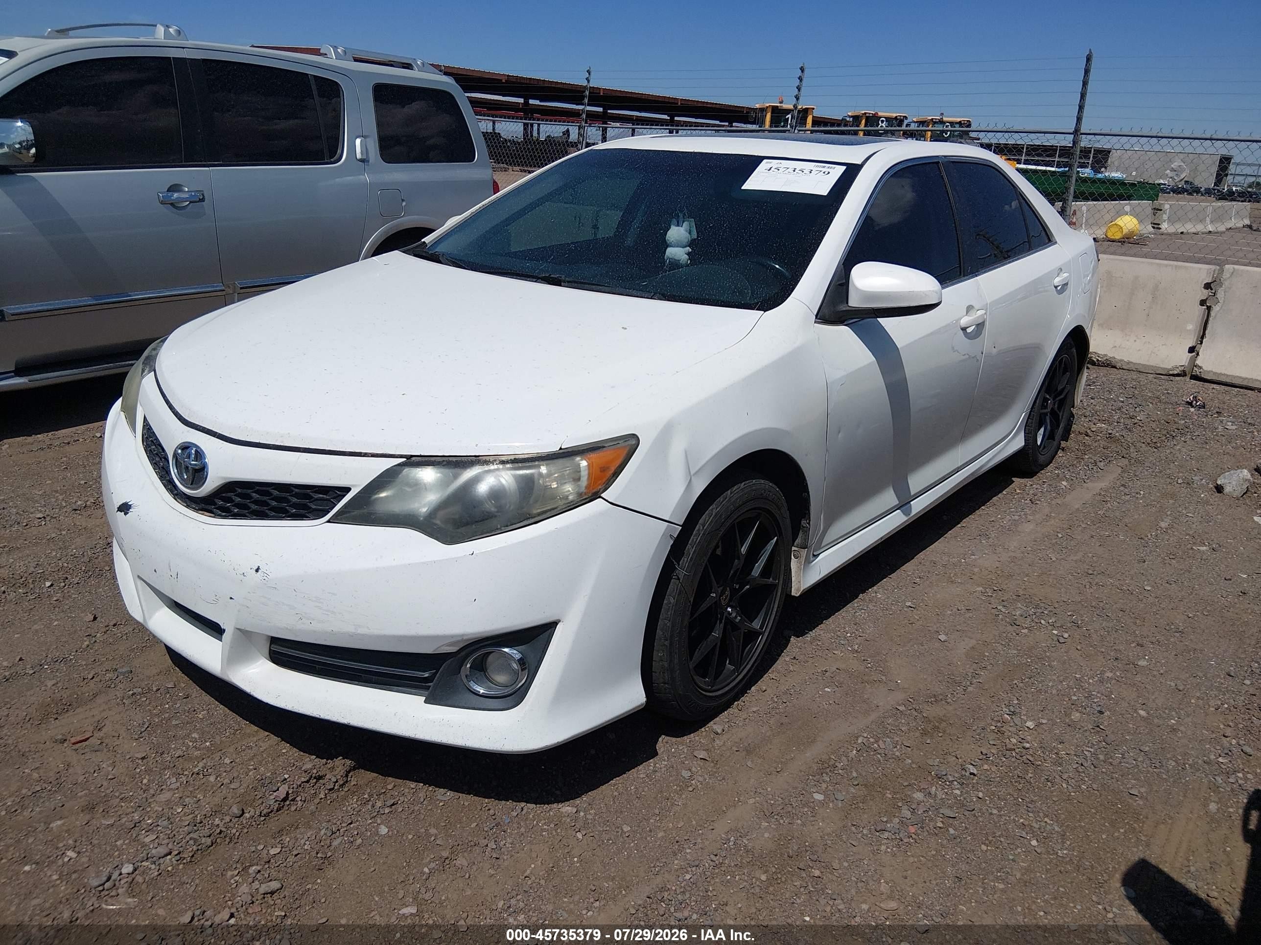 2012 Toyota Camry Se White vin: 4T1BF1FK3CU107042