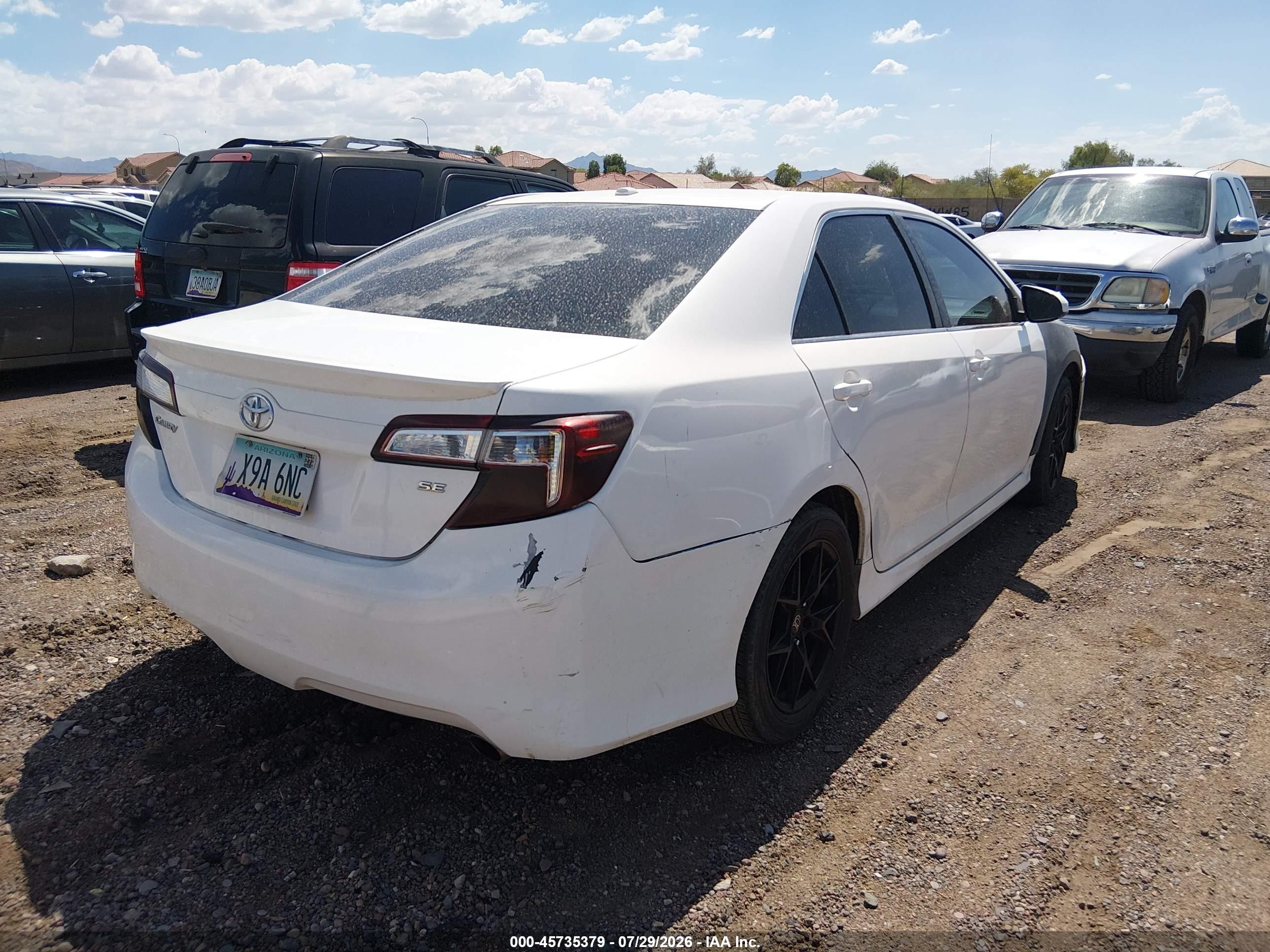 2012 Toyota Camry Se White vin: 4T1BF1FK3CU107042