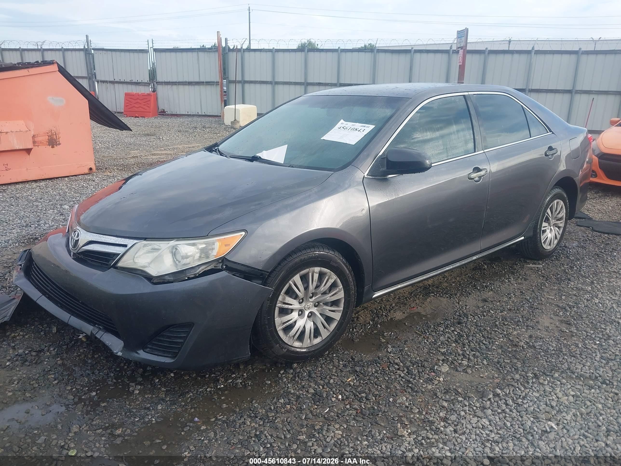 2012 Toyota Camry Le Серый vin: 4T1BF1FK3CU133317