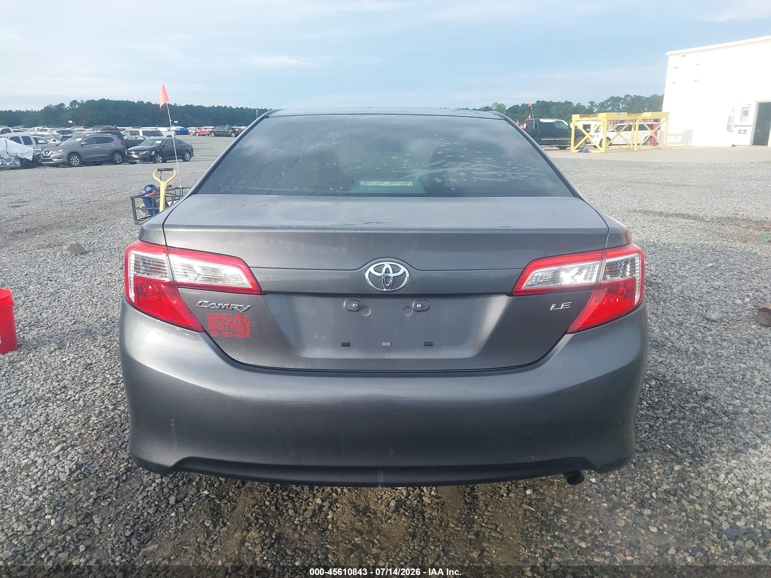 2012 Toyota Camry Le Серый vin: 4T1BF1FK3CU133317