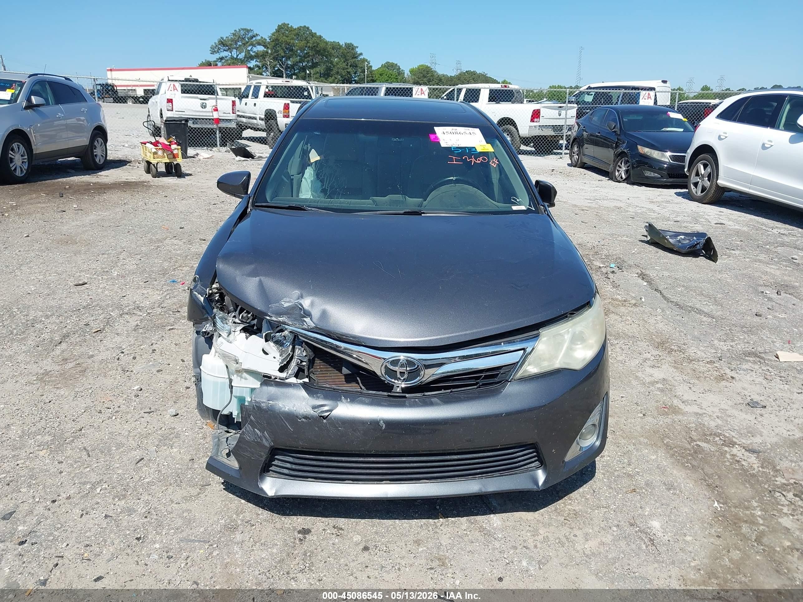 2012 Toyota Camry Xle Gray vin: 4T1BF1FK3CU149145