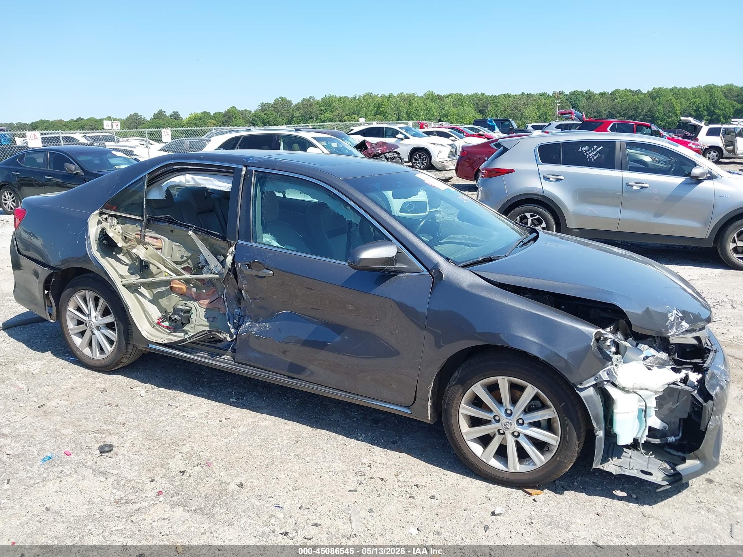 2012 Toyota Camry Xle Gray vin: 4T1BF1FK3CU149145