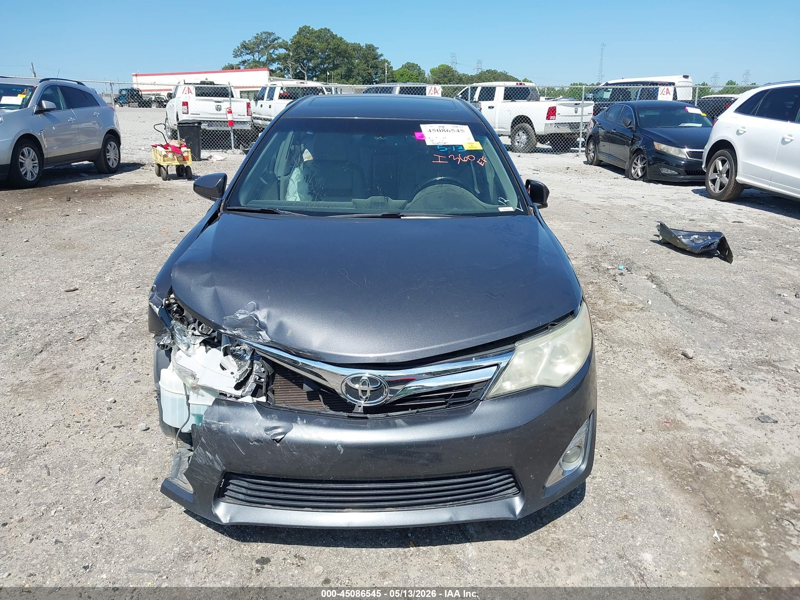 2012 Toyota Camry Xle Gray vin: 4T1BF1FK3CU149145