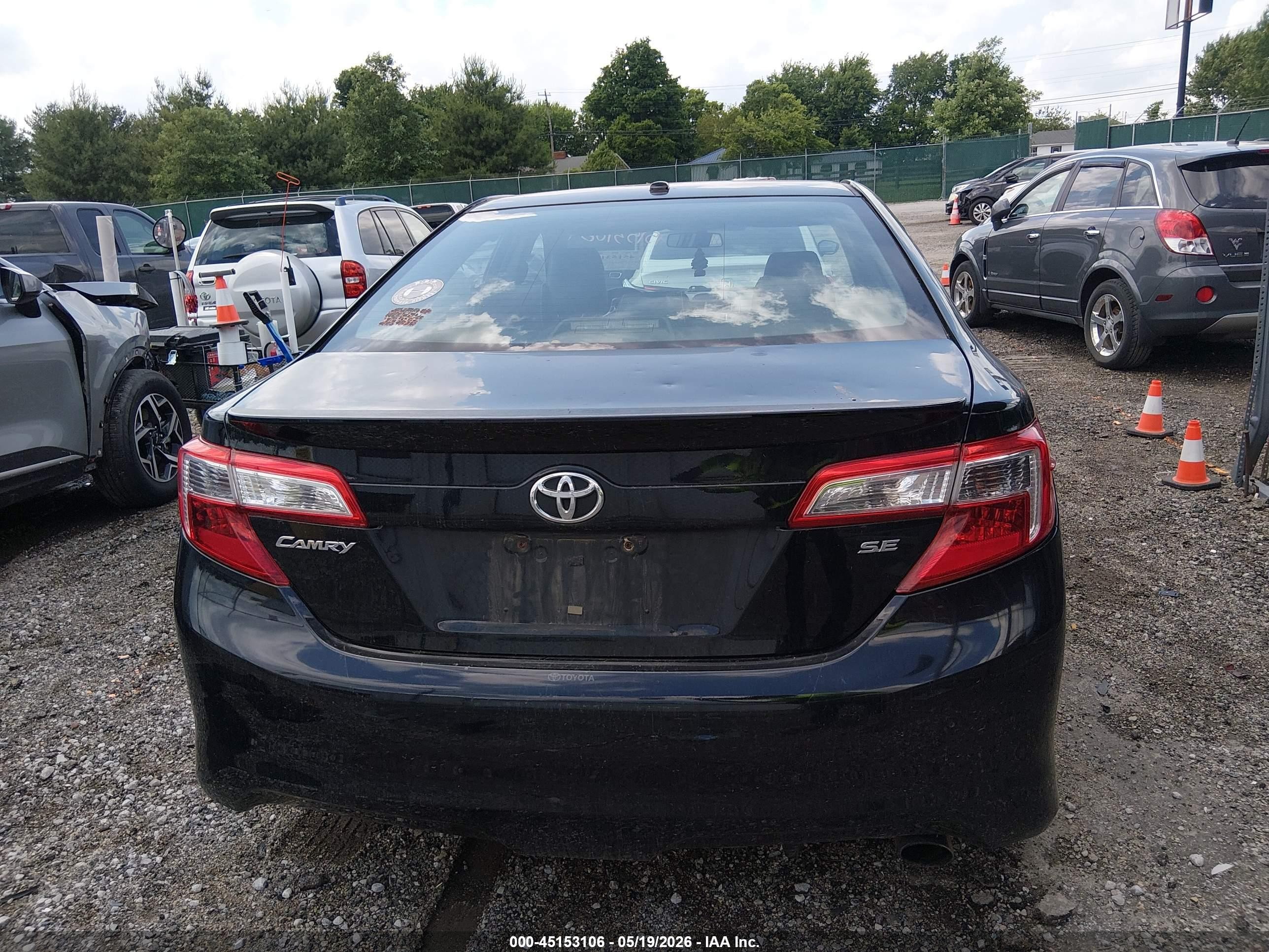 2012 Toyota Camry Se Limited Edition Black vin: 4T1BF1FK3CU153244