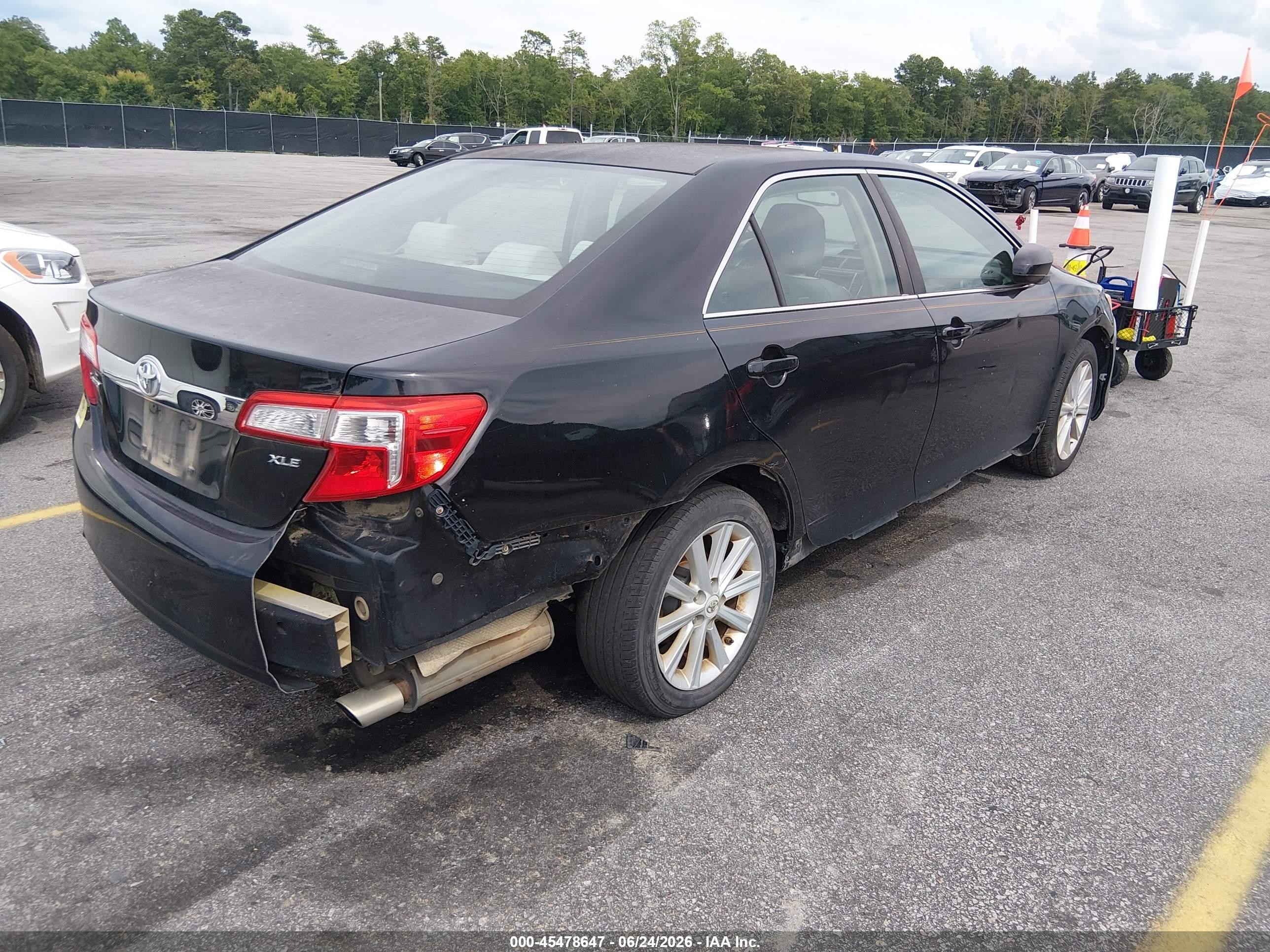 2012 Toyota Camry Xle Black vin: 4T1BF1FK3CU160808