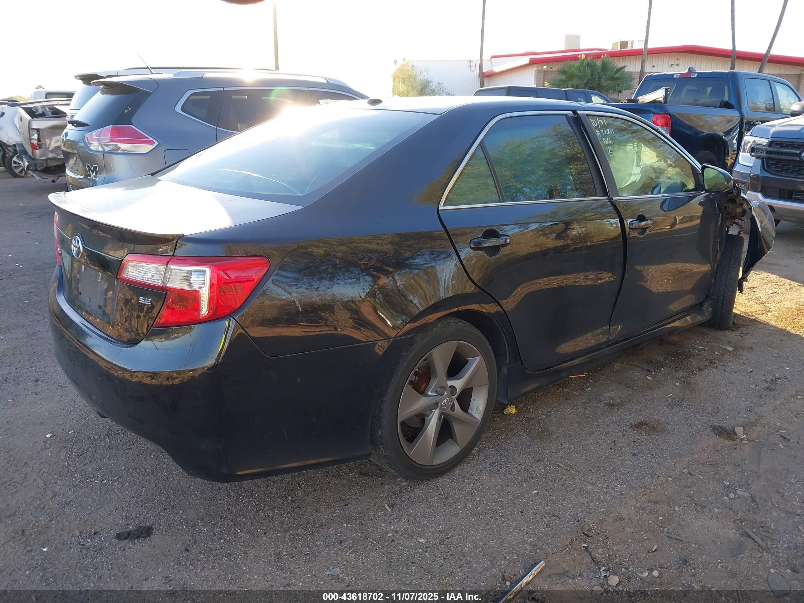 2012 Toyota Camry Se Limited Edition Black vin: 4T1BF1FK3CU161425