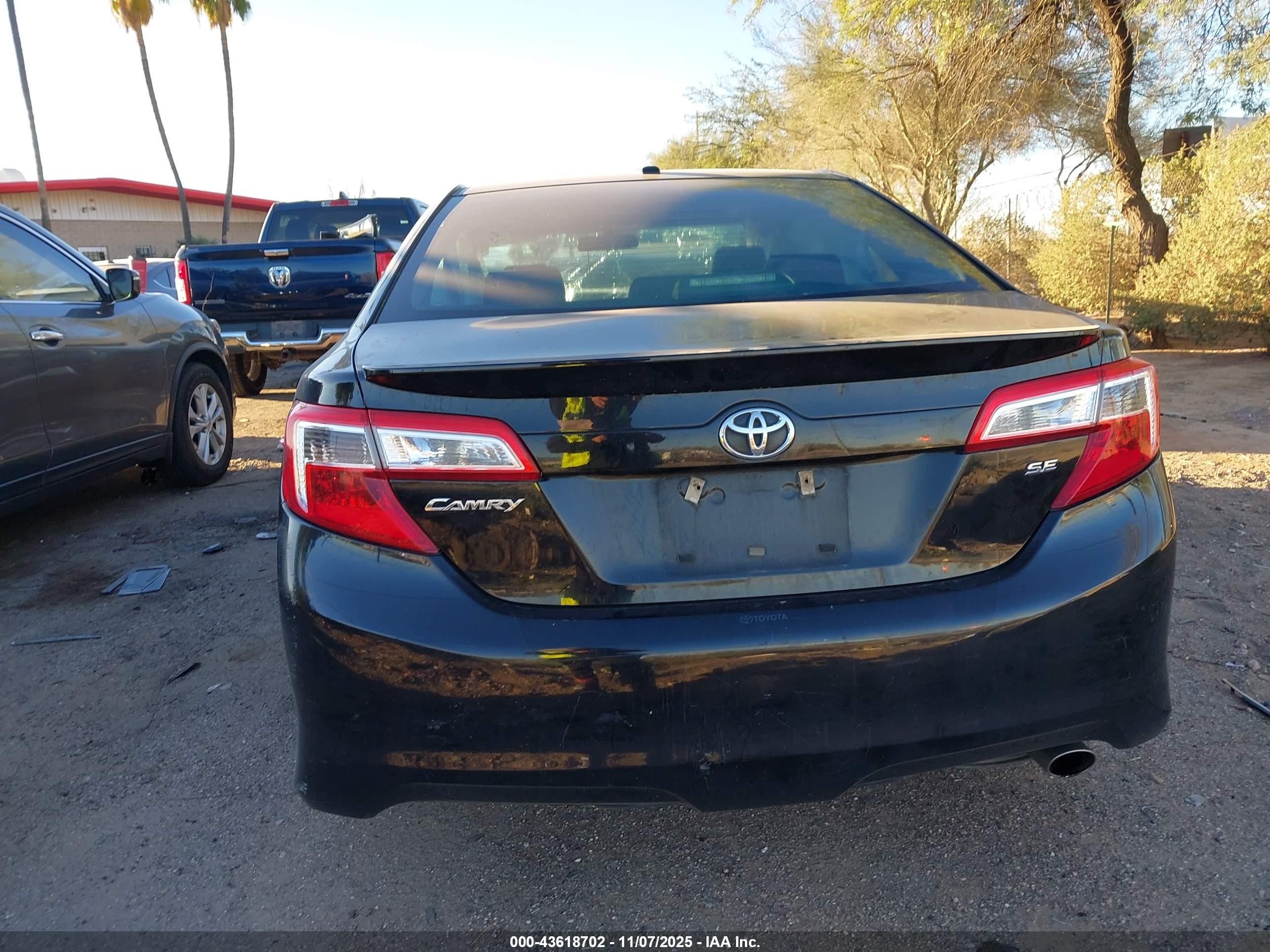 2012 Toyota Camry Se Limited Edition Black vin: 4T1BF1FK3CU161425