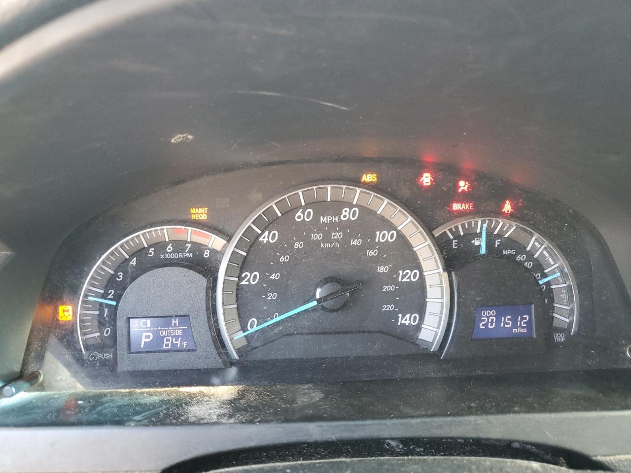 2012 Toyota Camry Se Gray vin: 4T1BF1FK3CU165068 Damage: Warning Light - Air Bag, On, Unacceptable