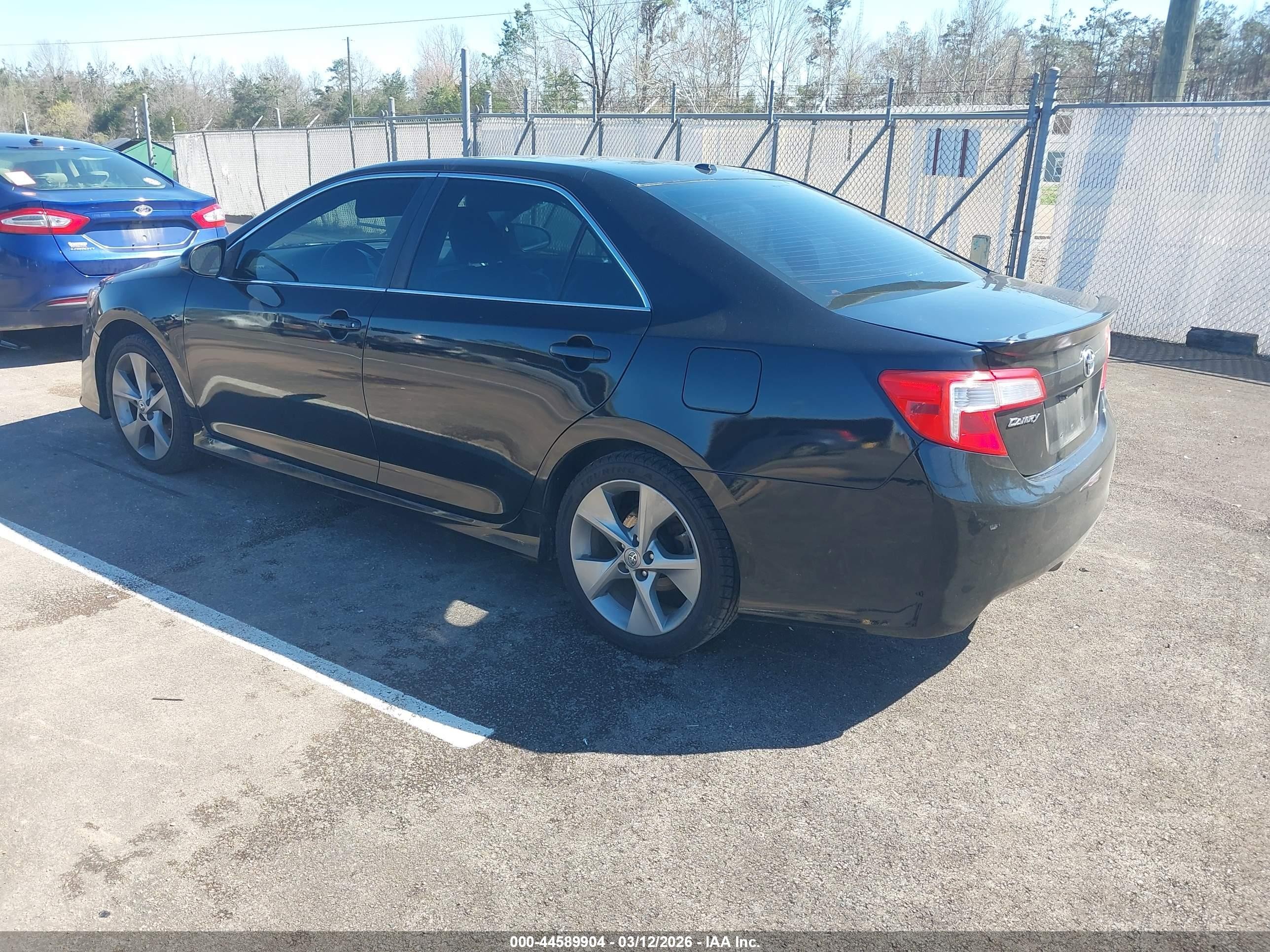2012 Toyota Camry Se Limited Edition Black vin: 4T1BF1FK3CU166401