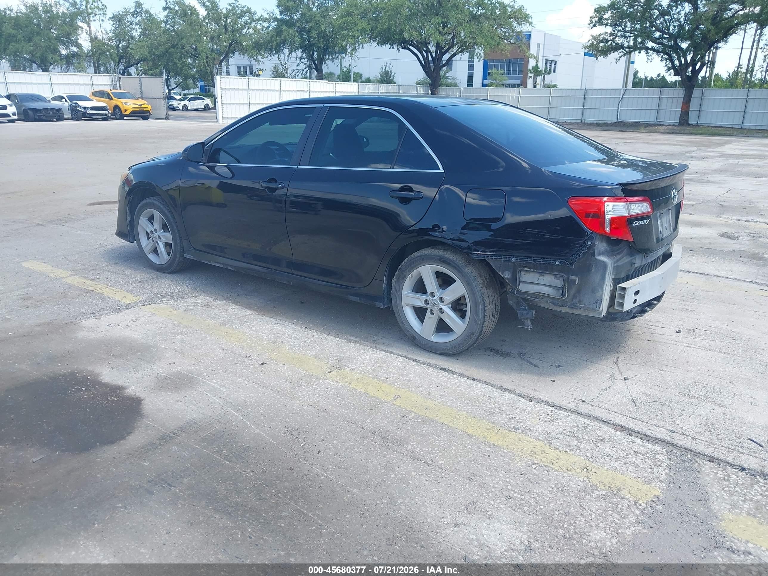 2012 Toyota Camry Se Black vin: 4T1BF1FK3CU199057