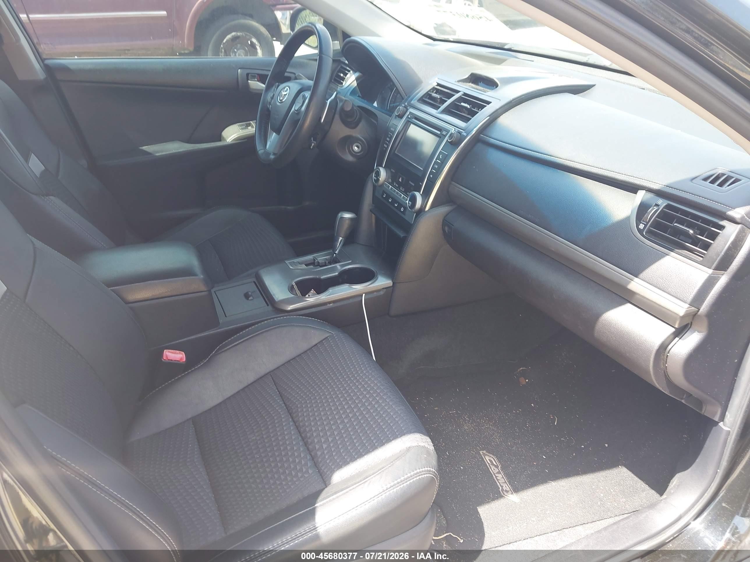 2012 Toyota Camry Se Black vin: 4T1BF1FK3CU199057