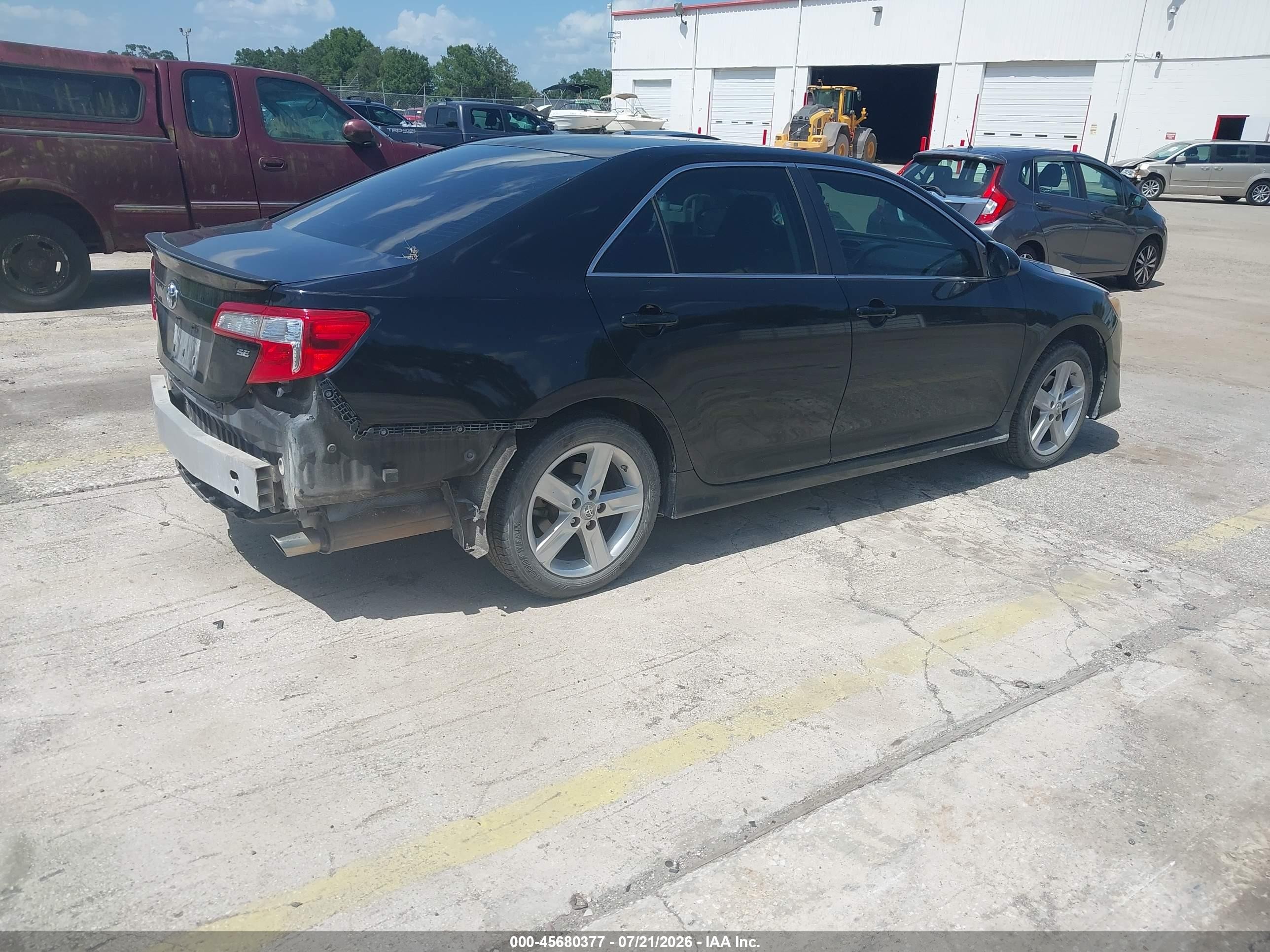 2012 Toyota Camry Se Black vin: 4T1BF1FK3CU199057