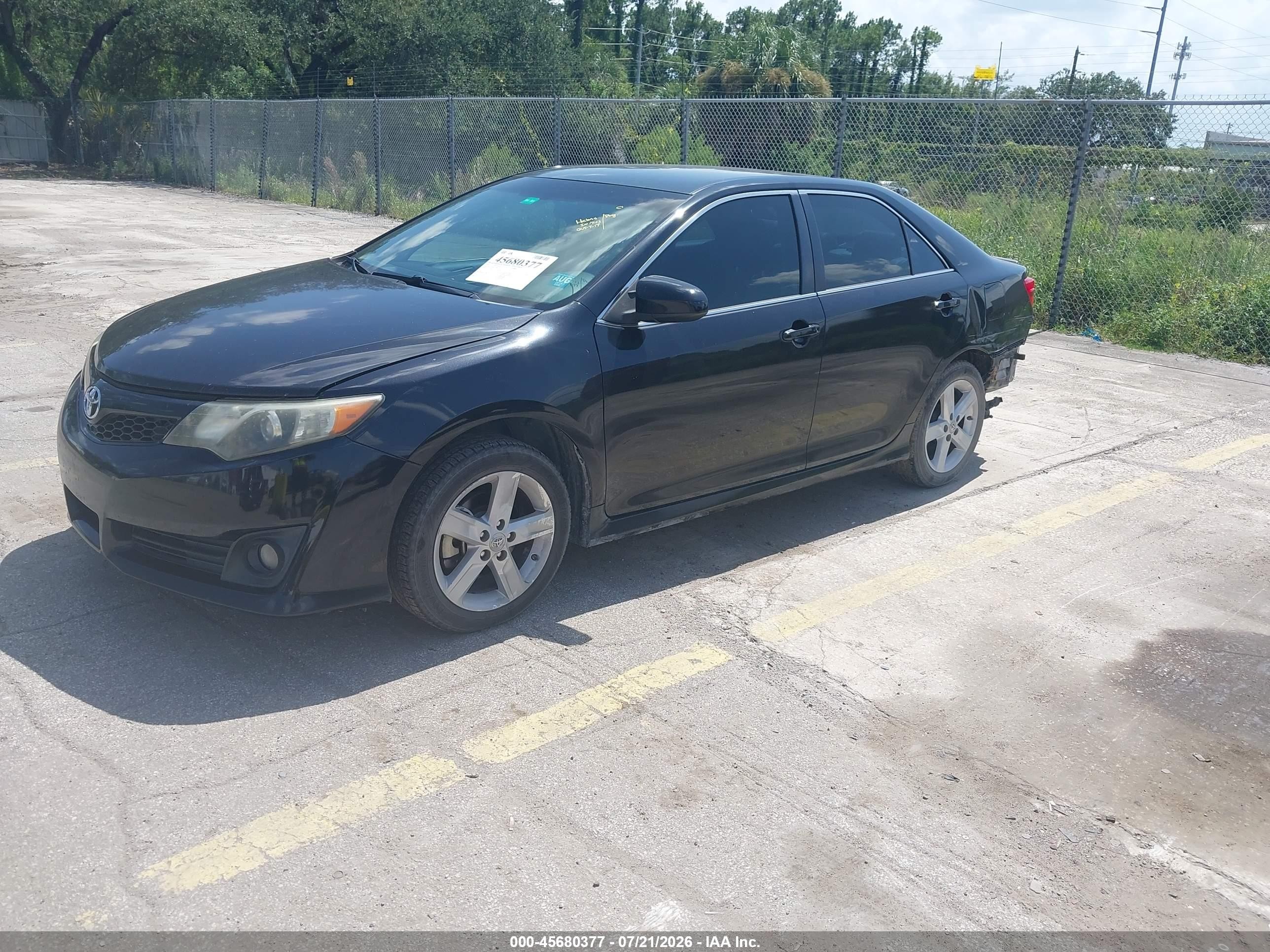 2012 Toyota Camry Se Black vin: 4T1BF1FK3CU199057