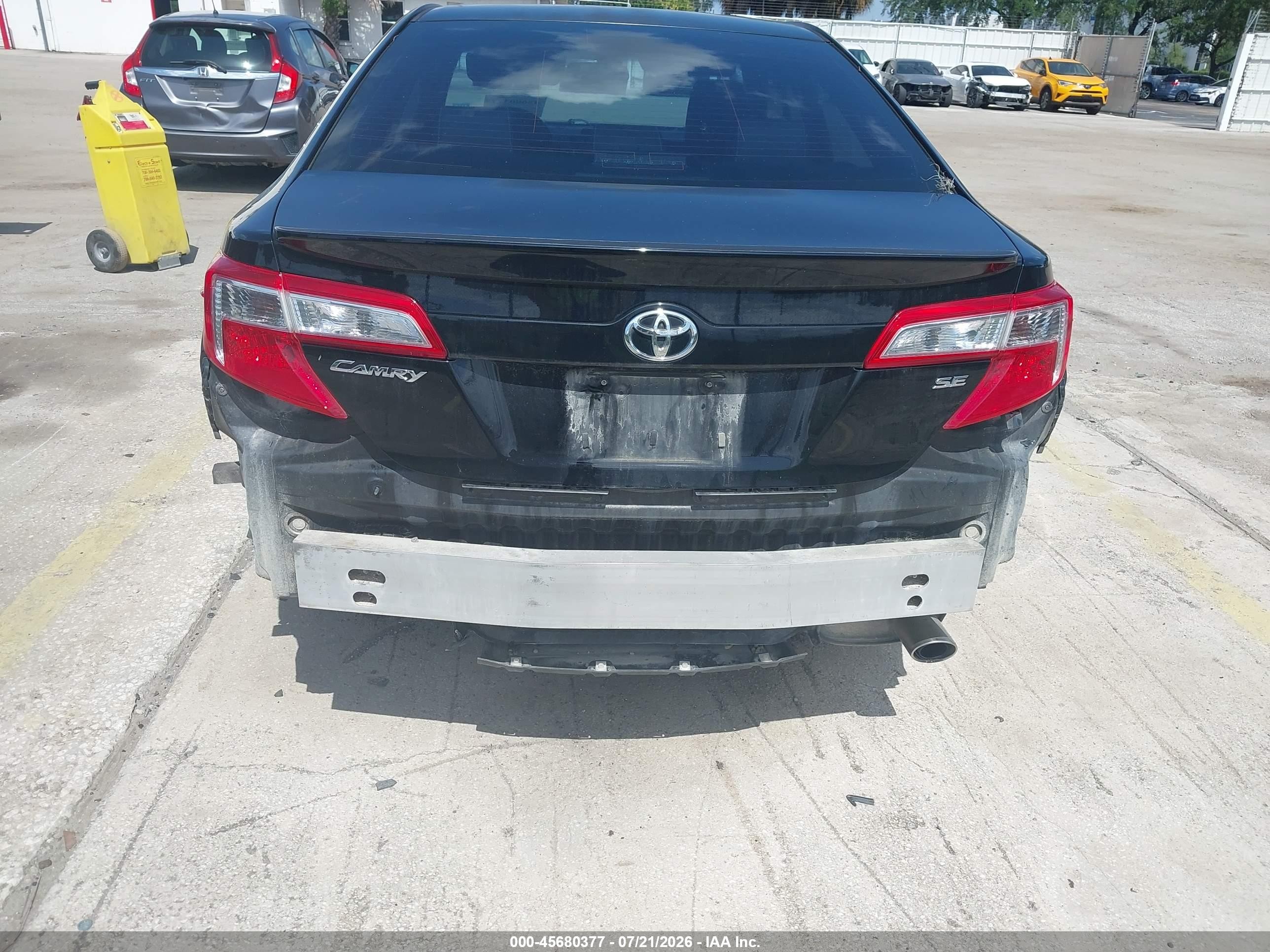 2012 Toyota Camry Se Black vin: 4T1BF1FK3CU199057