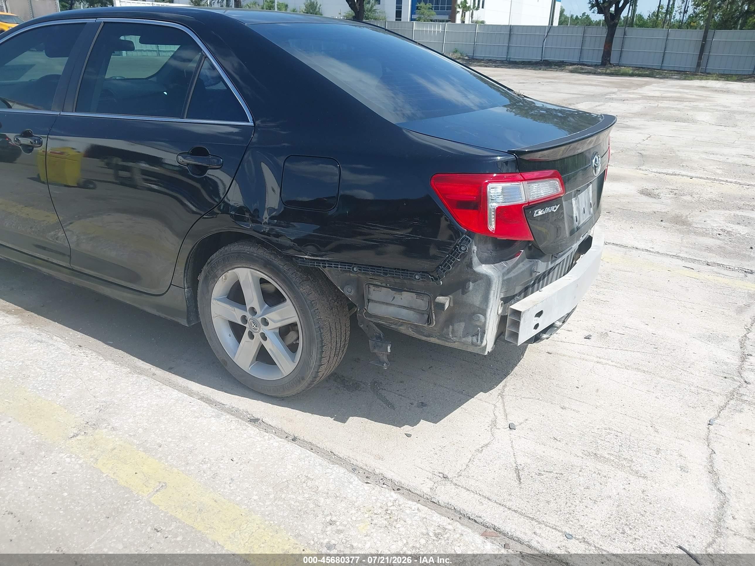 2012 Toyota Camry Se Black vin: 4T1BF1FK3CU199057