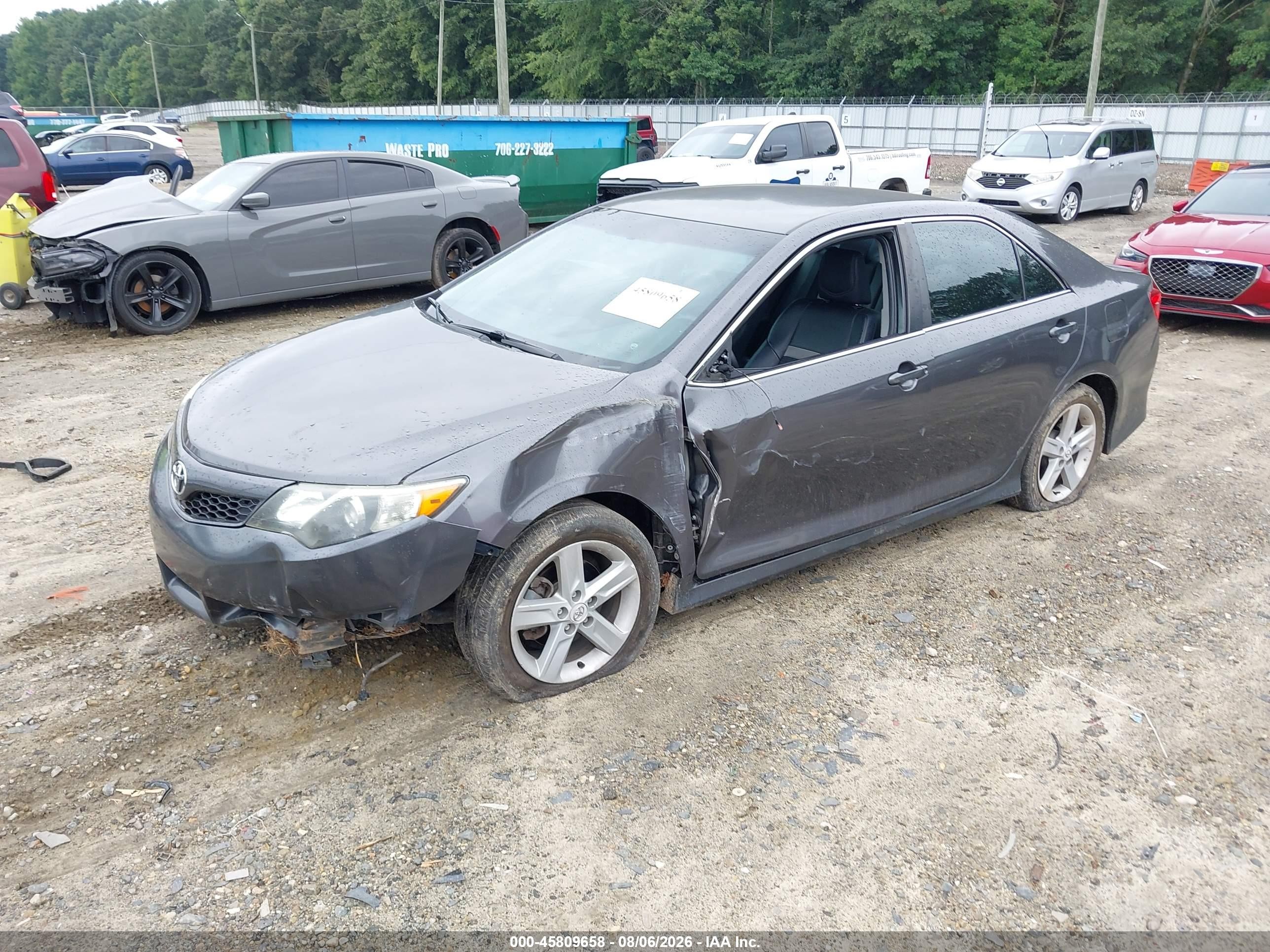2012 Toyota Camry Se Серый vin: 4T1BF1FK3CU202605