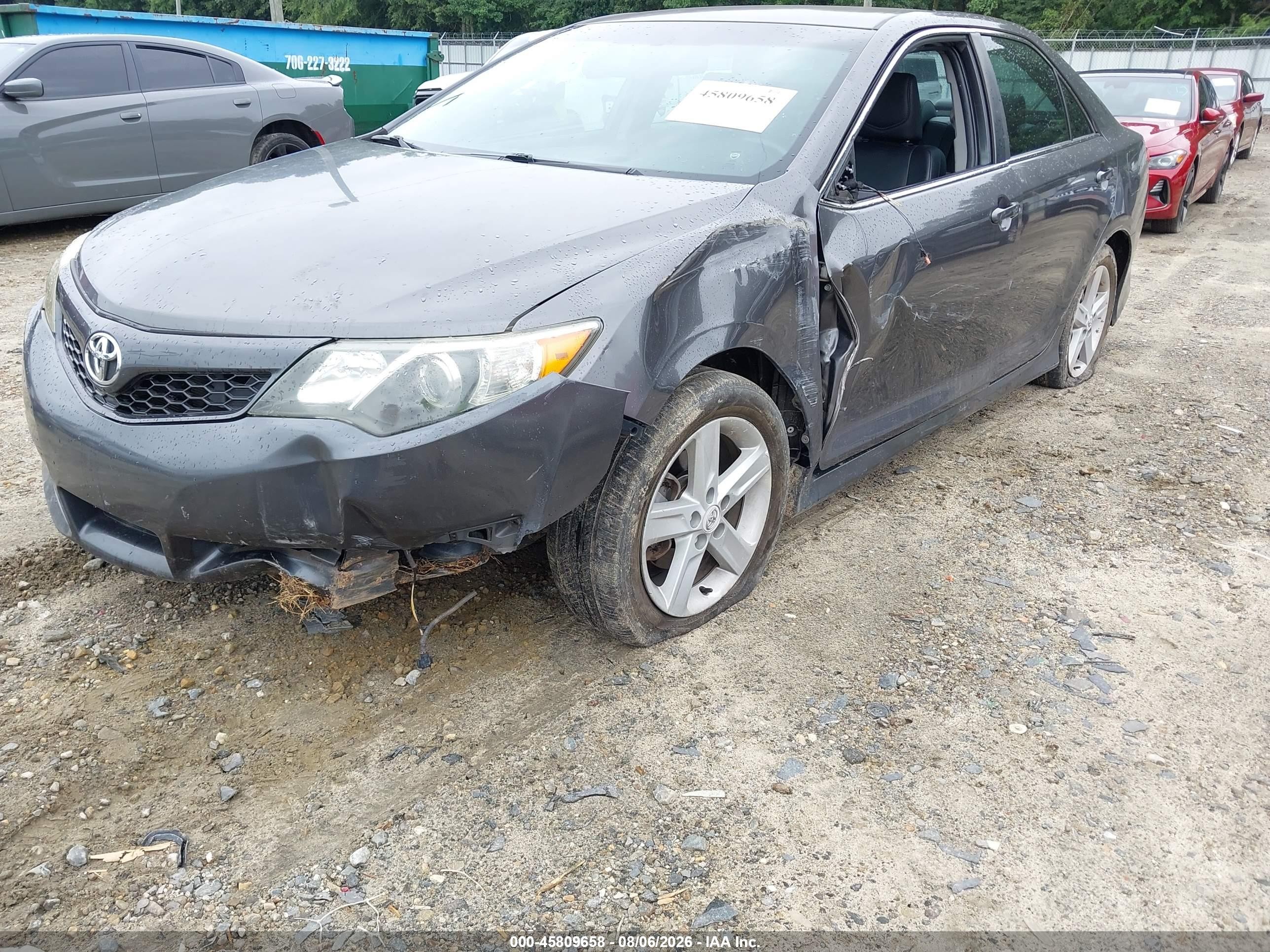 2012 Toyota Camry Se Серый vin: 4T1BF1FK3CU202605