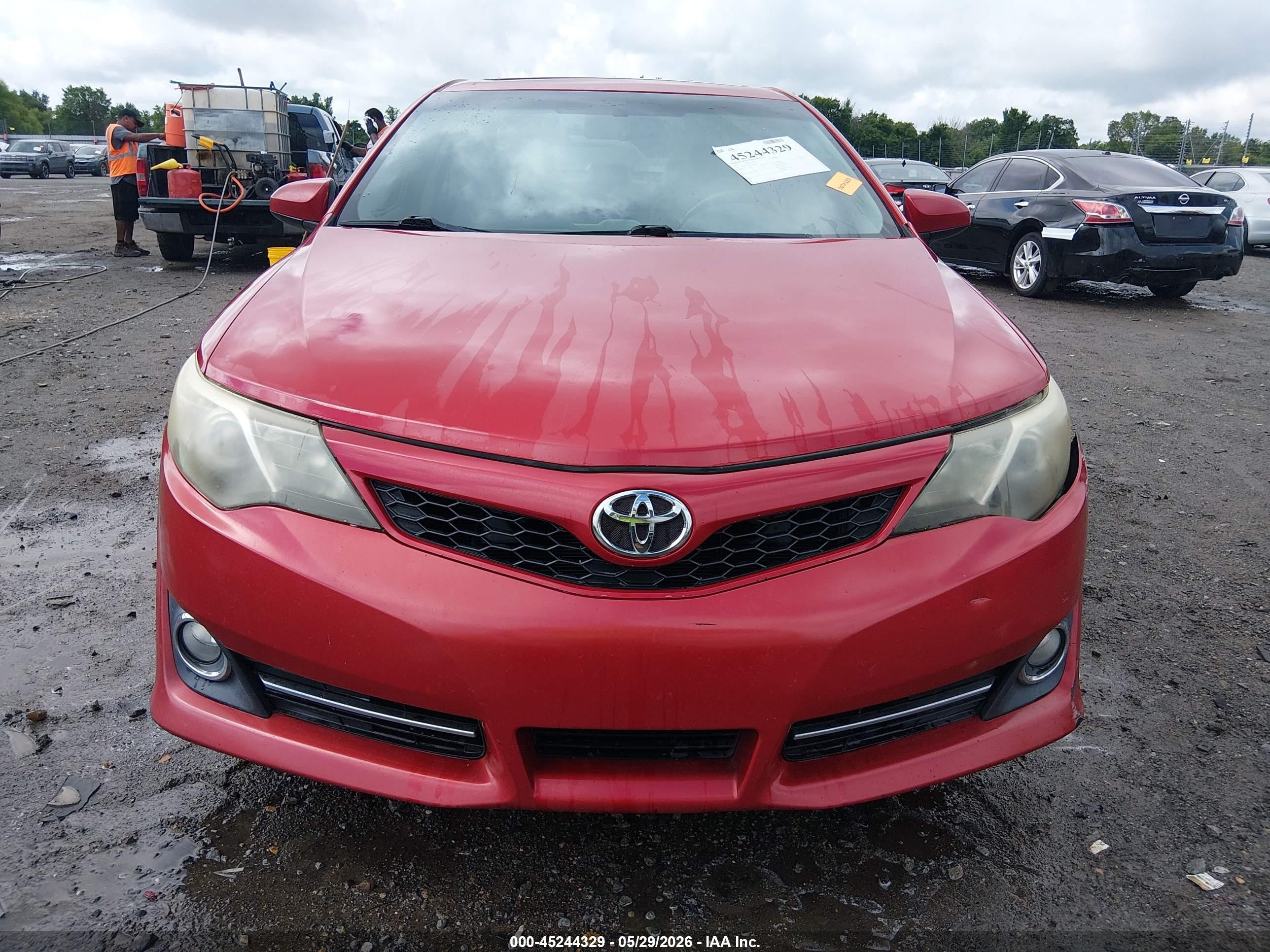 2012 Toyota Camry Se Red vin: 4T1BF1FK3CU502449