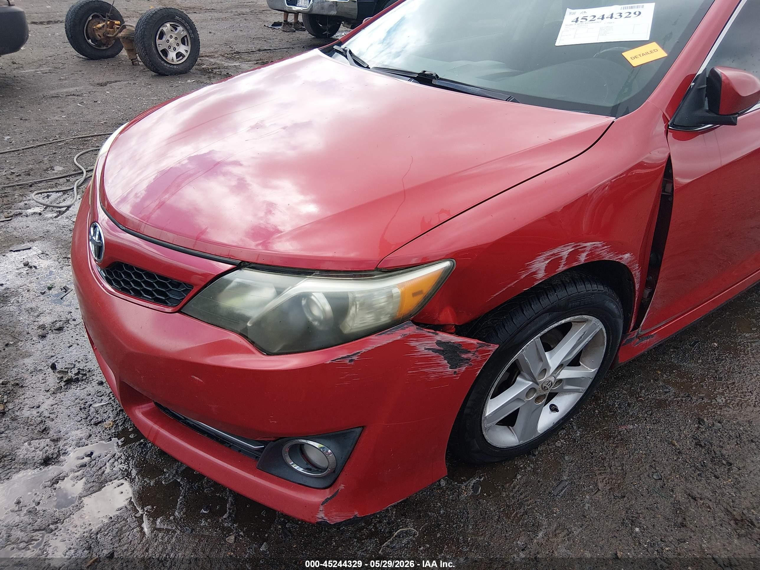 2012 Toyota Camry Se Red vin: 4T1BF1FK3CU502449