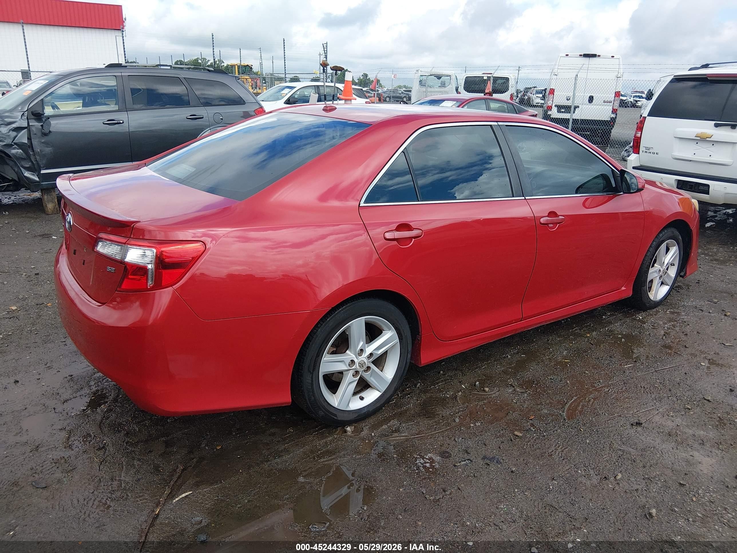 2012 Toyota Camry Se Red vin: 4T1BF1FK3CU502449