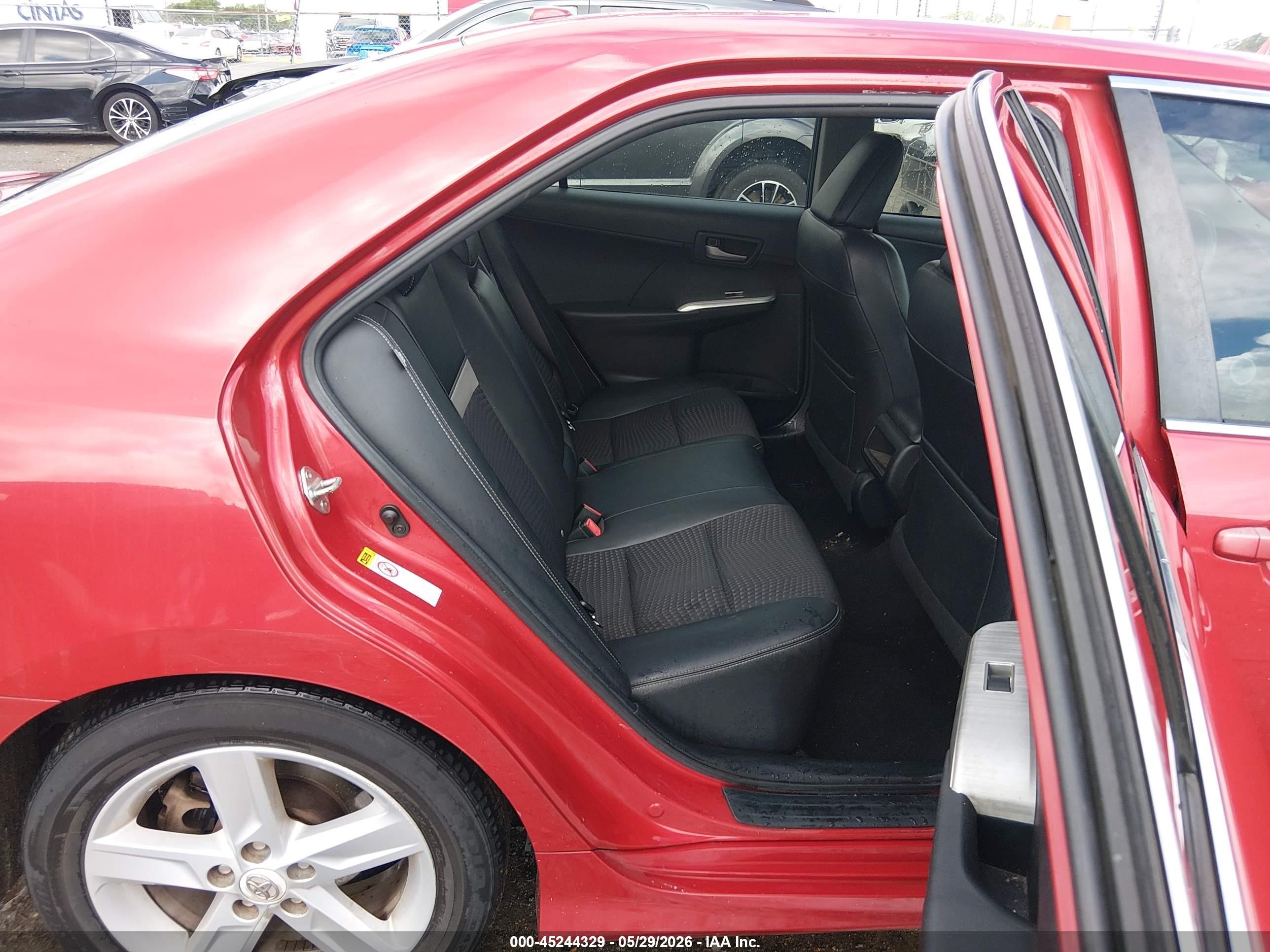 2012 Toyota Camry Se Red vin: 4T1BF1FK3CU502449