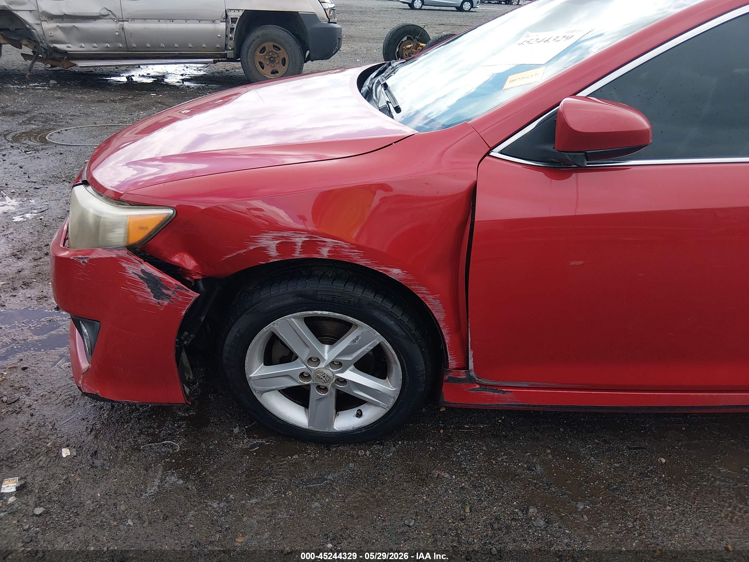 2012 Toyota Camry Se Red vin: 4T1BF1FK3CU502449