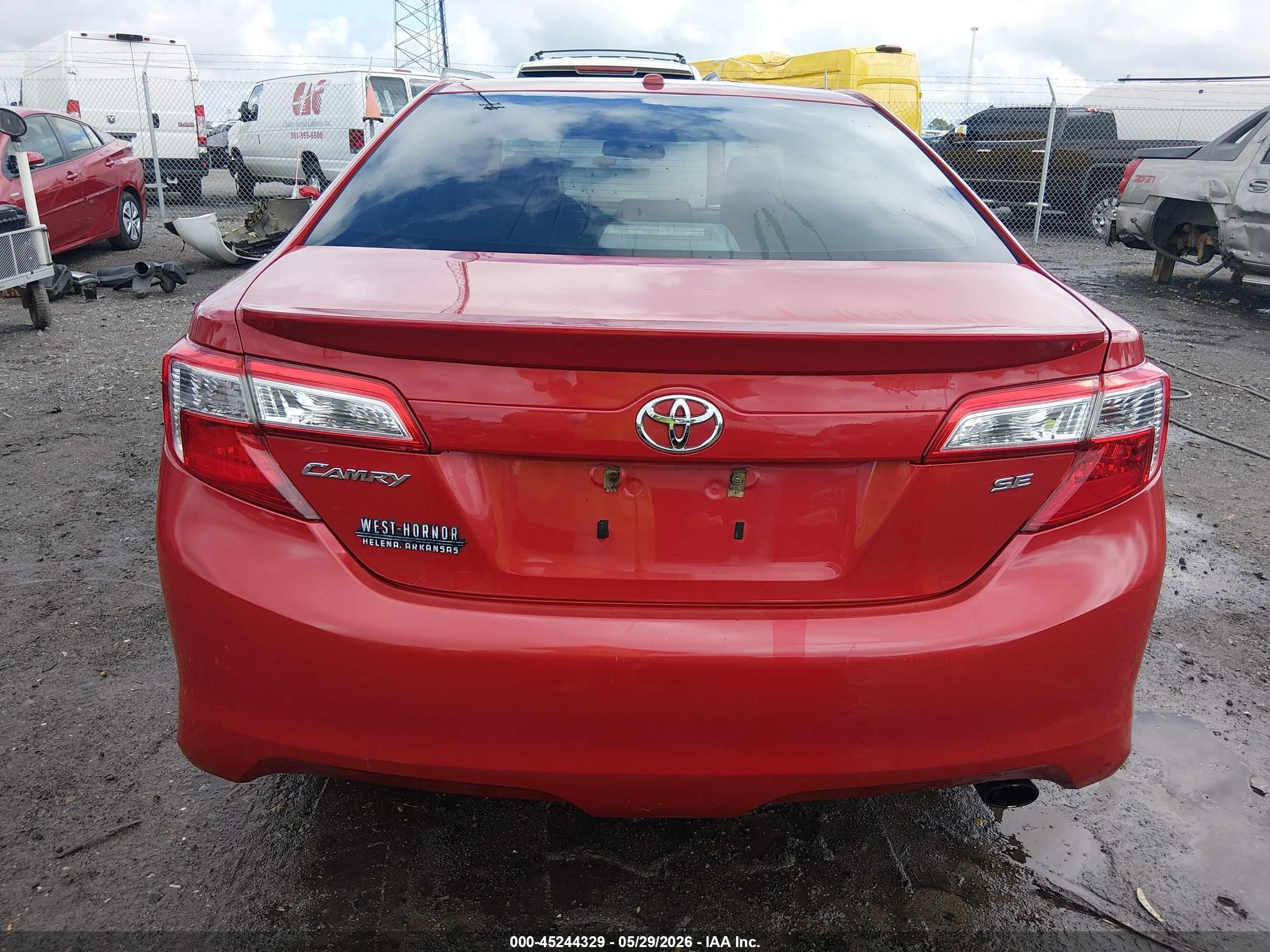 2012 Toyota Camry Se Red vin: 4T1BF1FK3CU502449