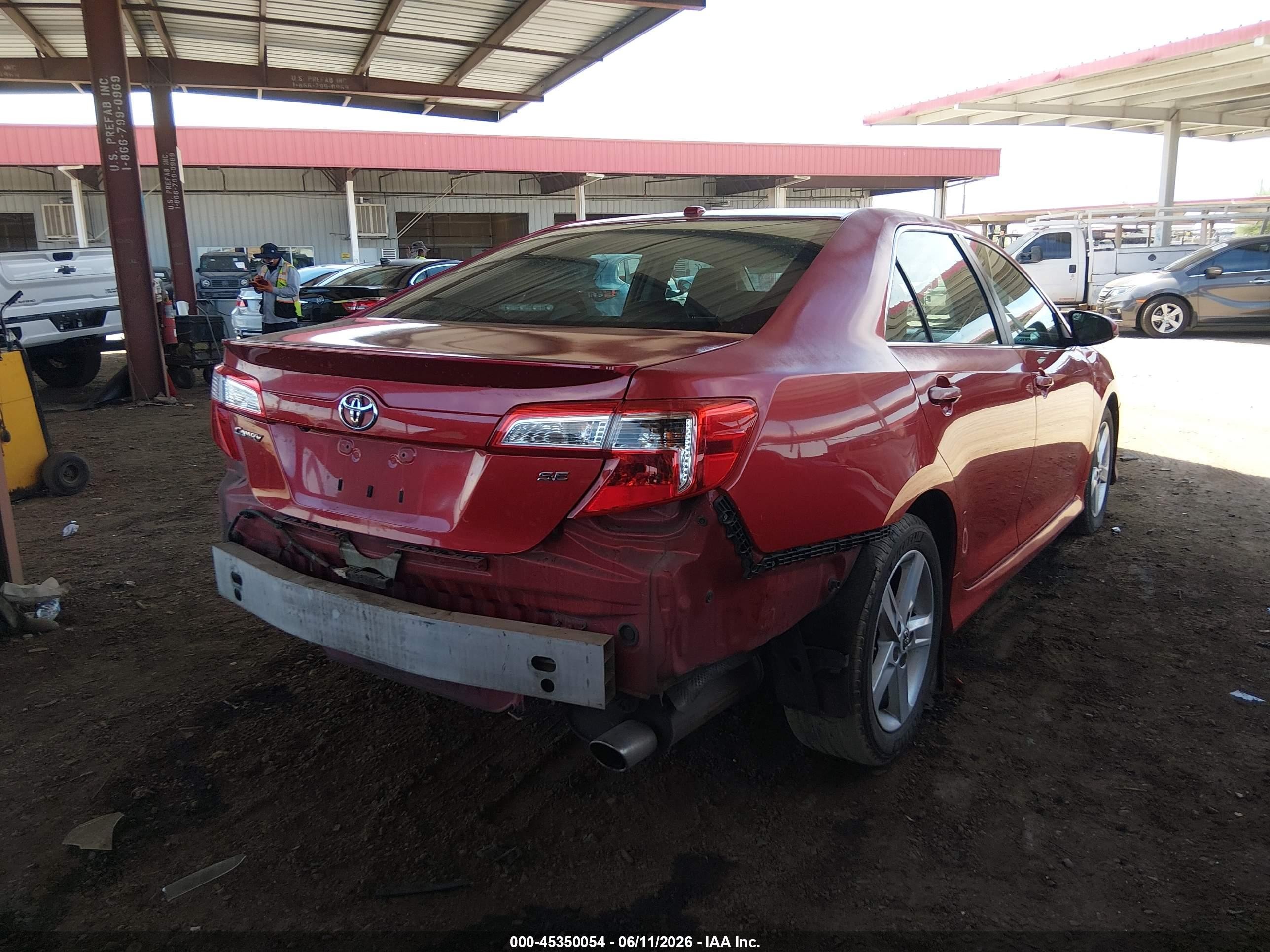 2012 Toyota Camry Se Red vin: 4T1BF1FK3CU511894
