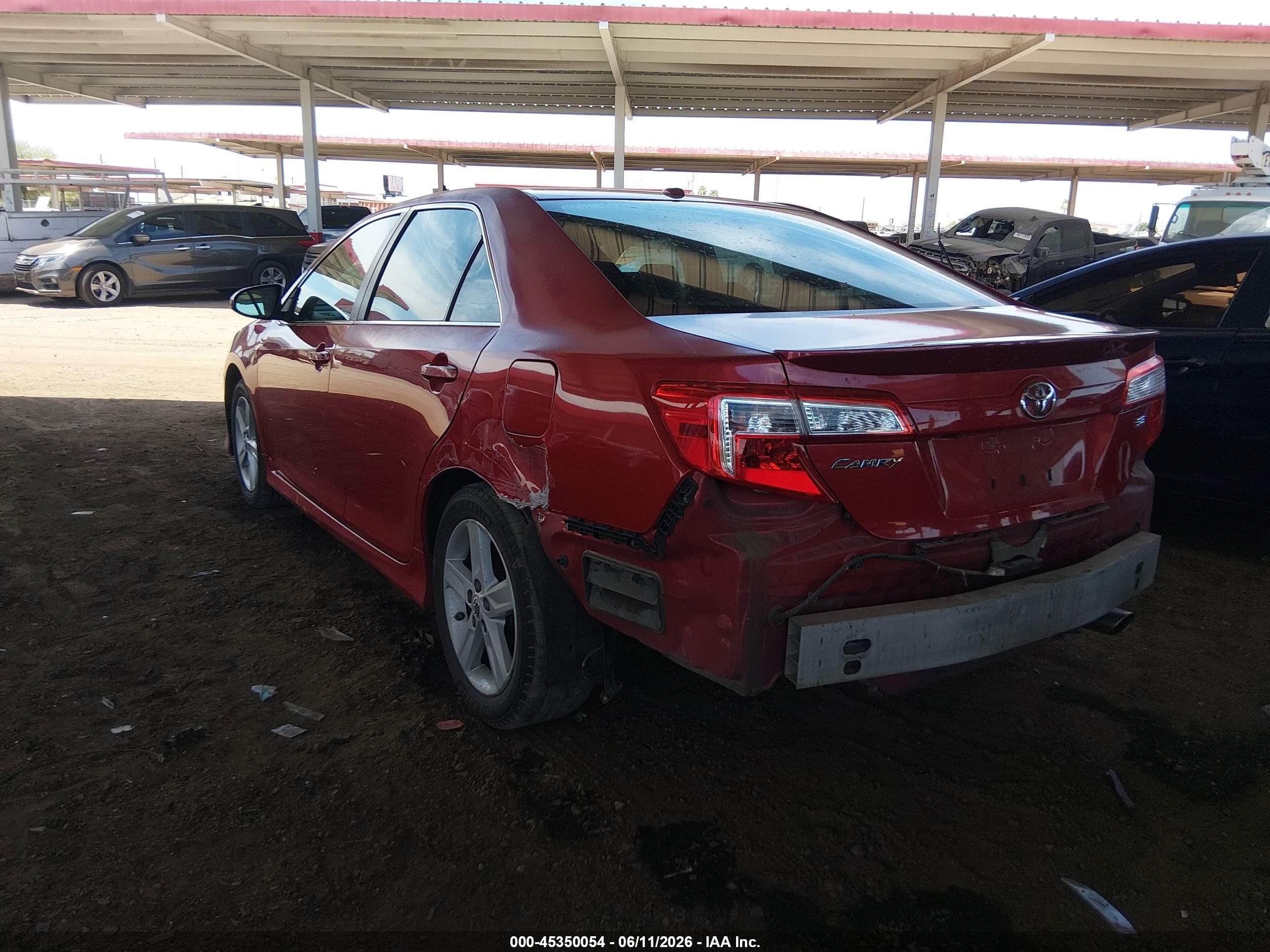 2012 Toyota Camry Se Red vin: 4T1BF1FK3CU511894