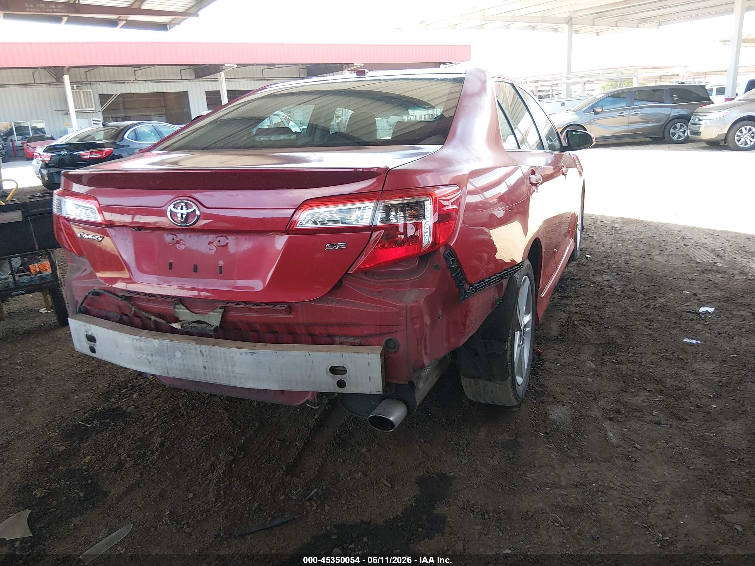 2012 Toyota Camry Se Red vin: 4T1BF1FK3CU511894
