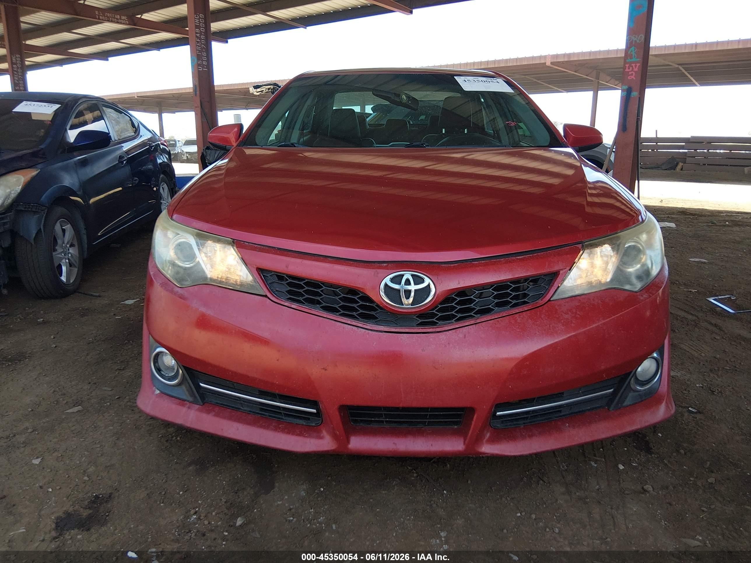 2012 Toyota Camry Se Red vin: 4T1BF1FK3CU511894