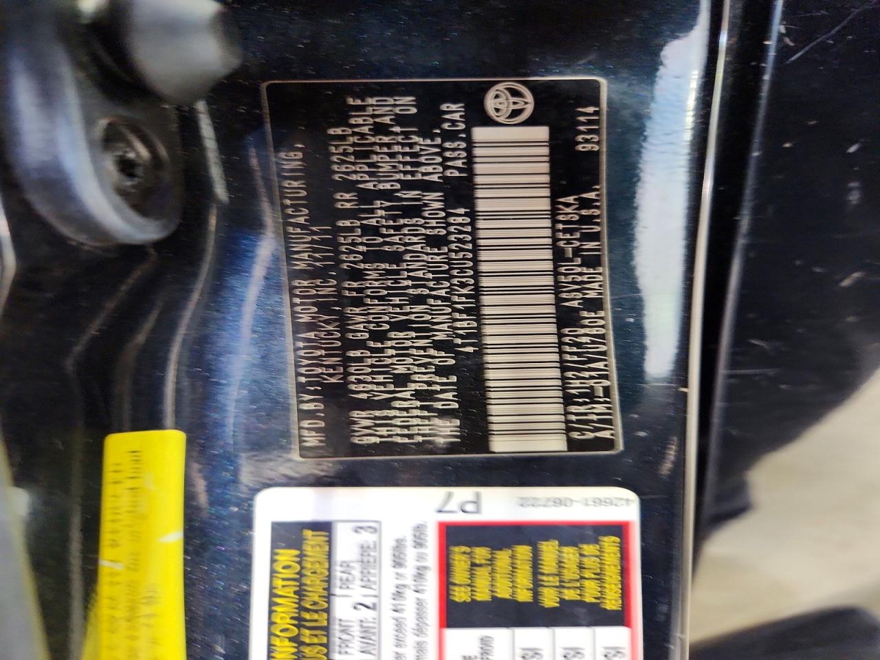 2012 Toyota Camry Se Gray vin: 4T1BF1FK3CU523284