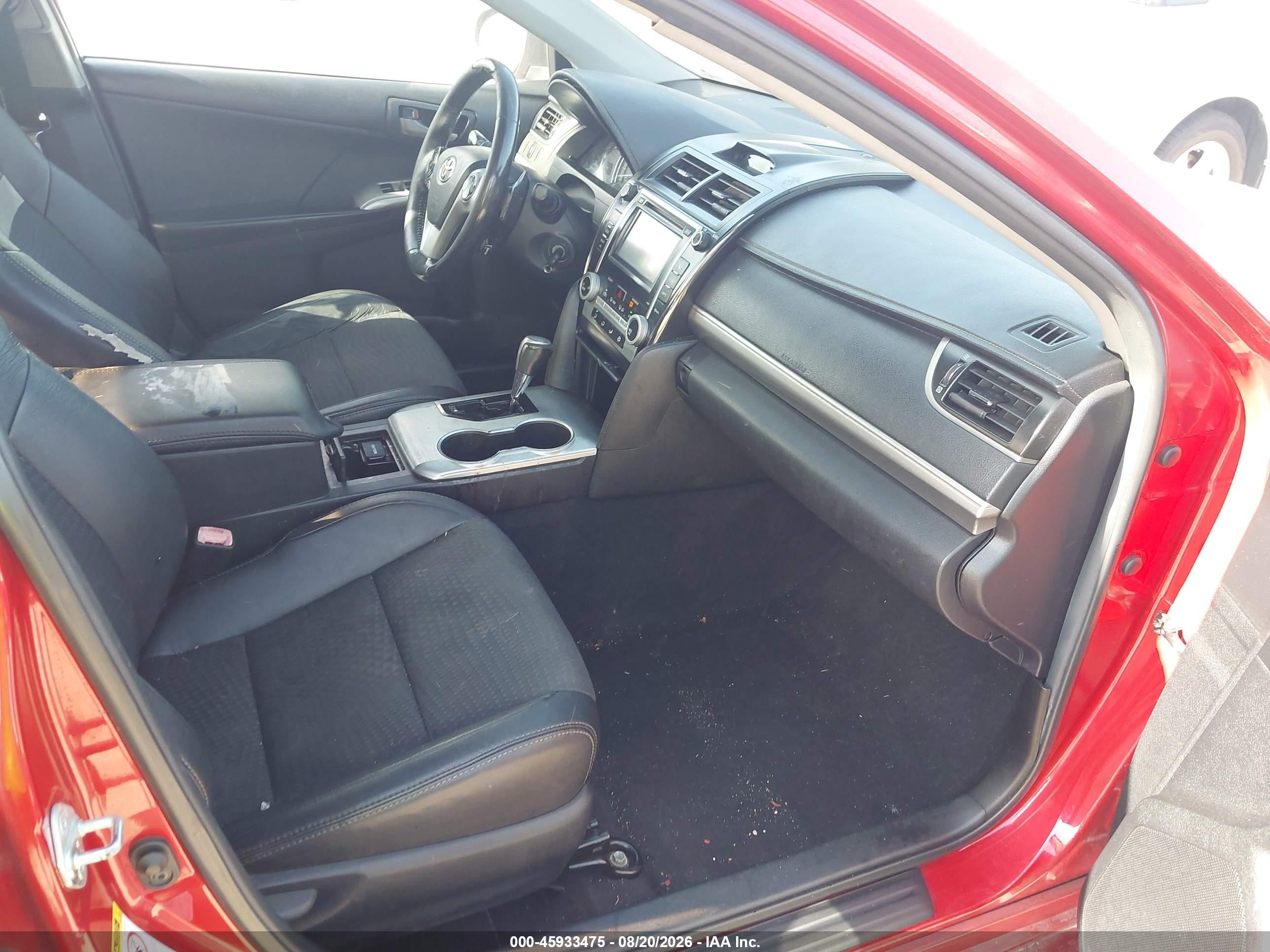 2012 Toyota Camry Se Maroon vin: 4T1BF1FK3CU533474