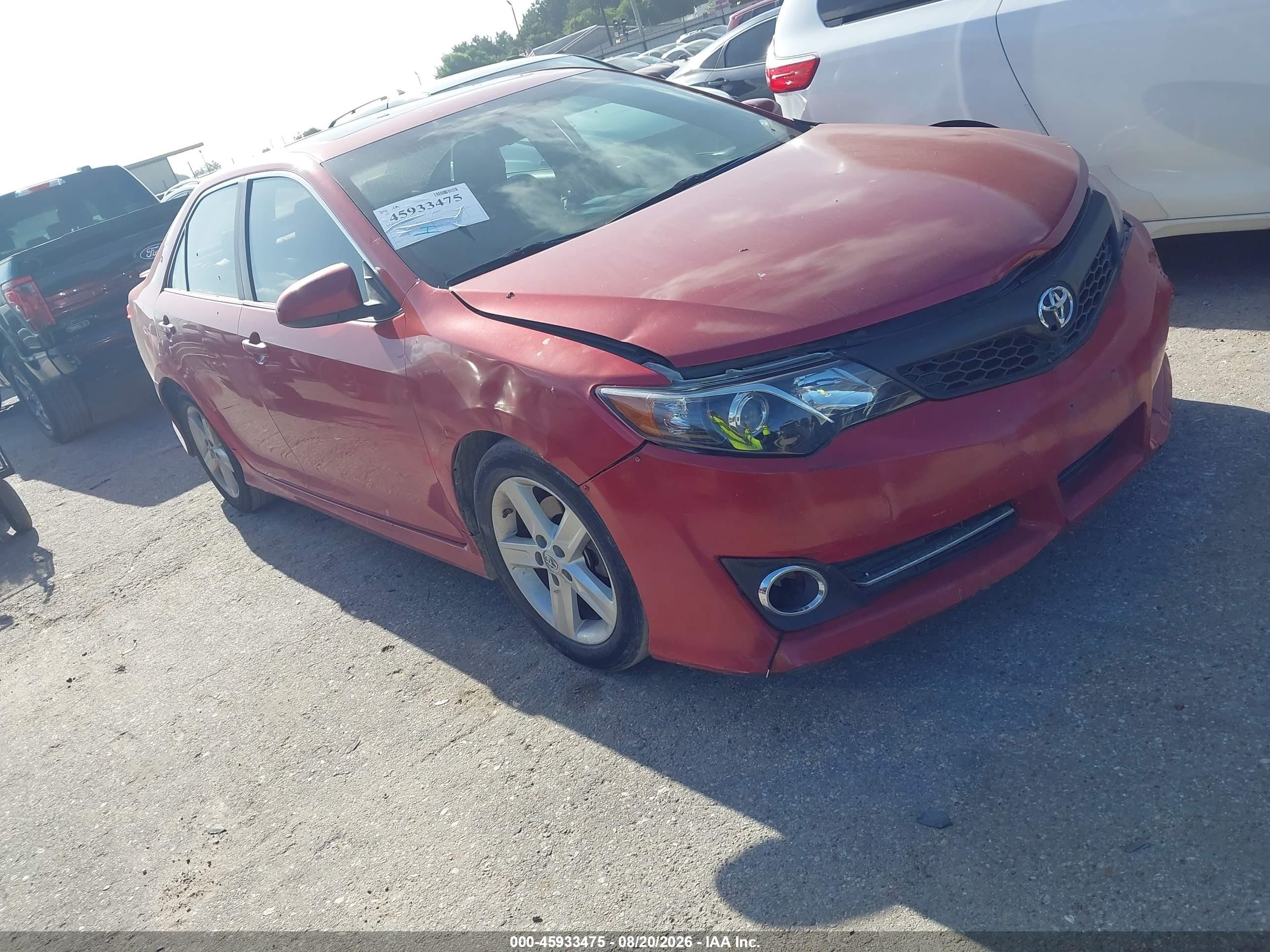 2012 Toyota Camry Se Maroon vin: 4T1BF1FK3CU533474