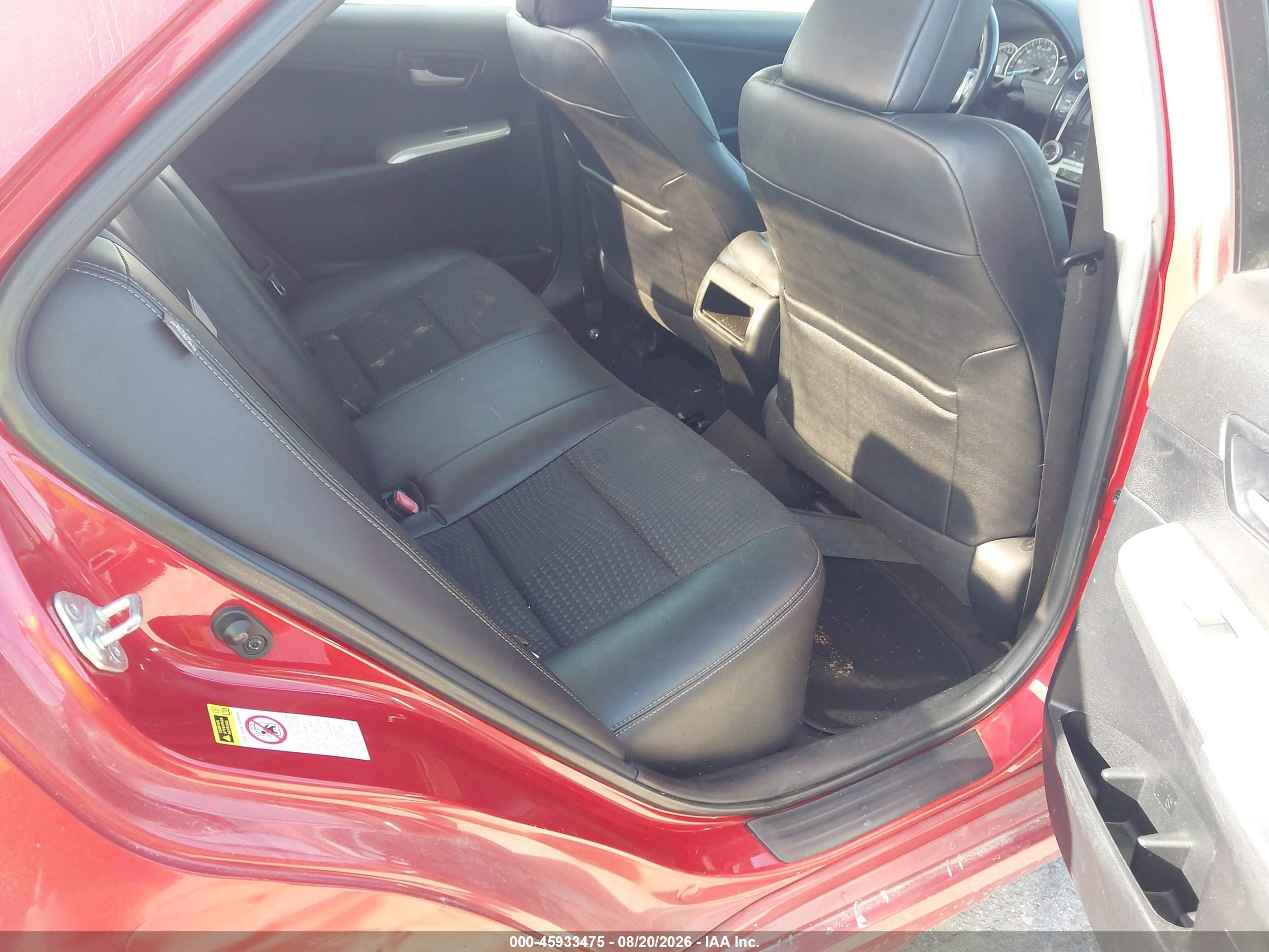 2012 Toyota Camry Se Maroon vin: 4T1BF1FK3CU533474