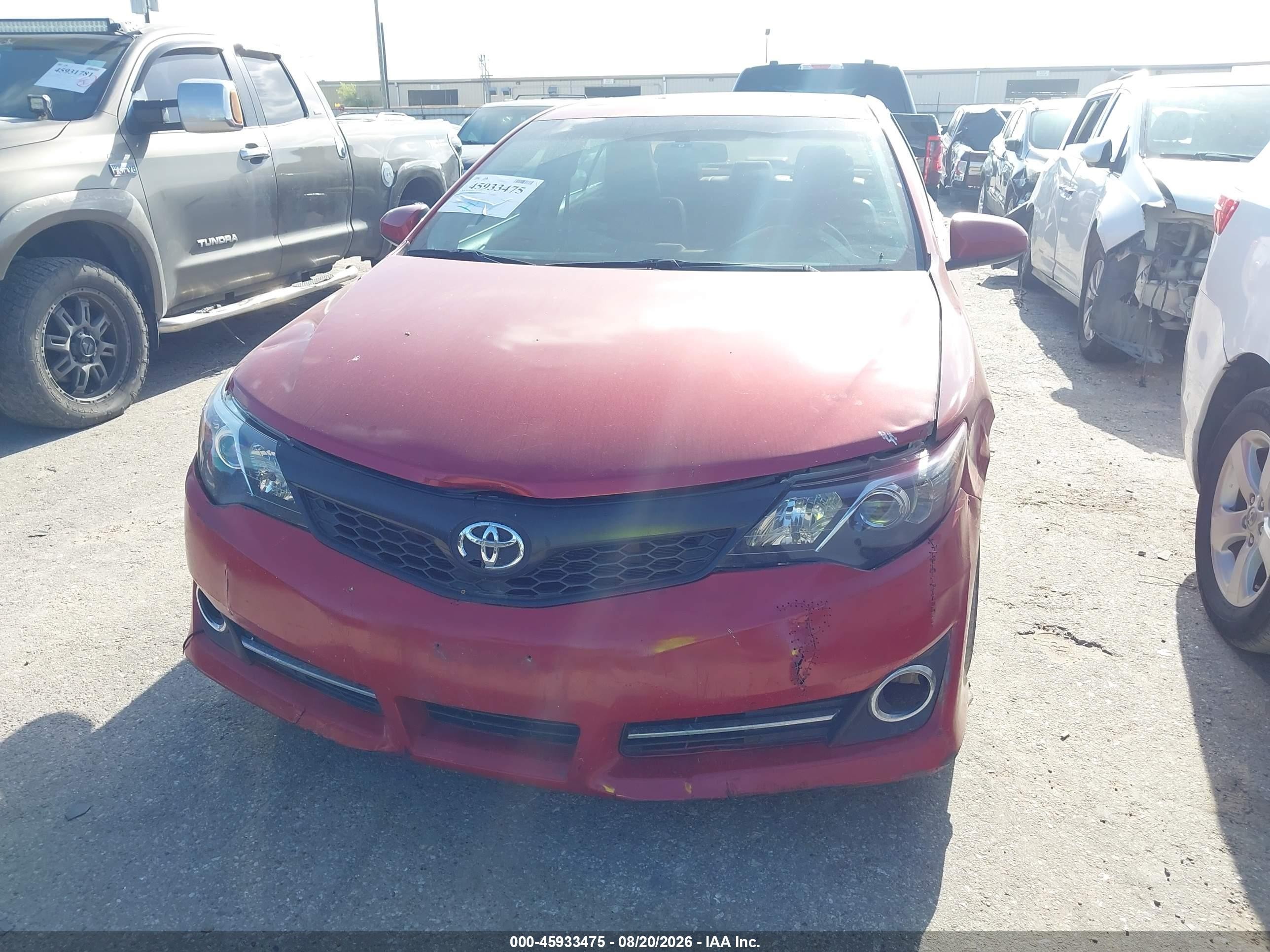 2012 Toyota Camry Se Maroon vin: 4T1BF1FK3CU533474