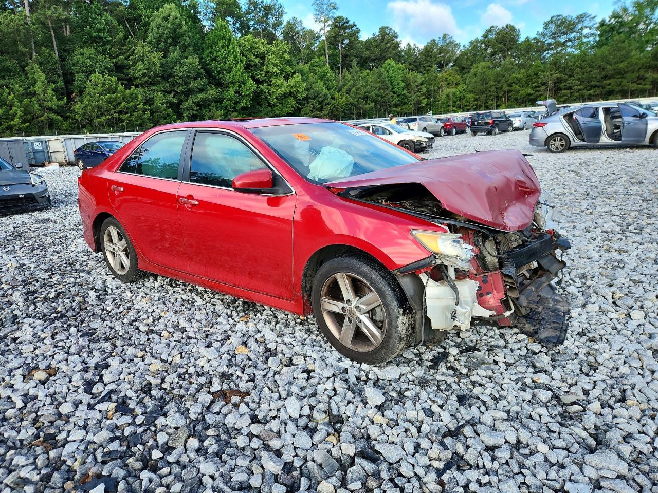 2012 Toyota Camry Se Red vin: 4T1BF1FK3CU537332