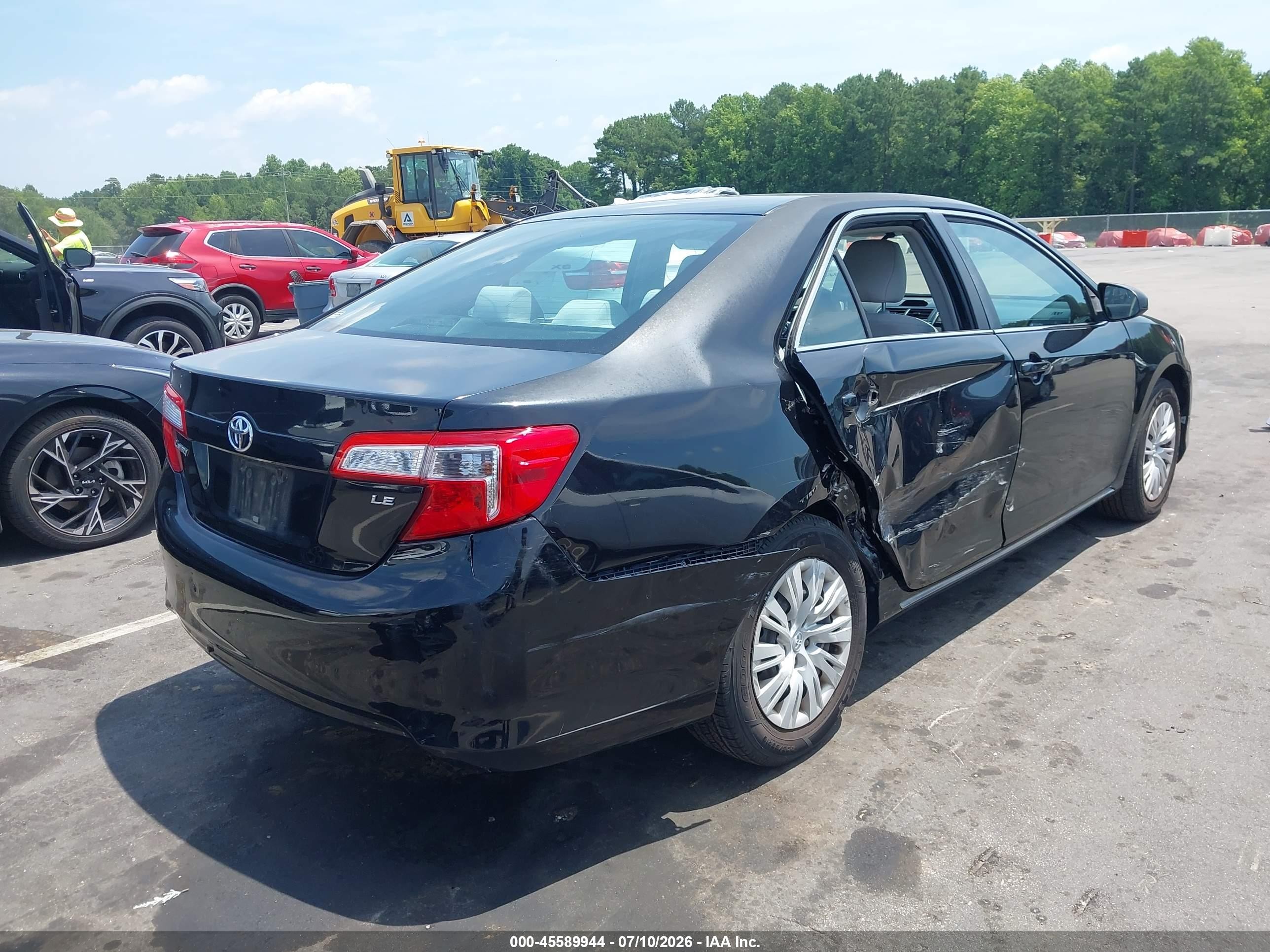 2012 Toyota Camry Le Черный vin: 4T1BF1FK3CU557659