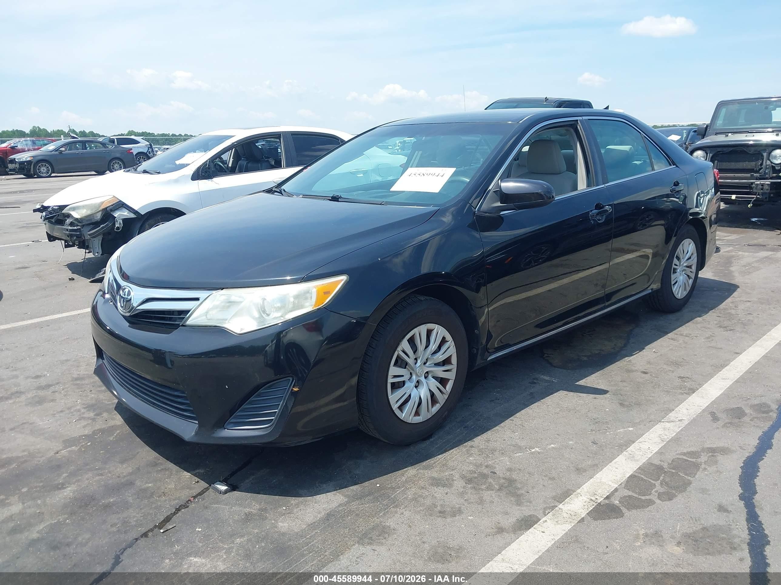 2012 Toyota Camry Le Черный vin: 4T1BF1FK3CU557659