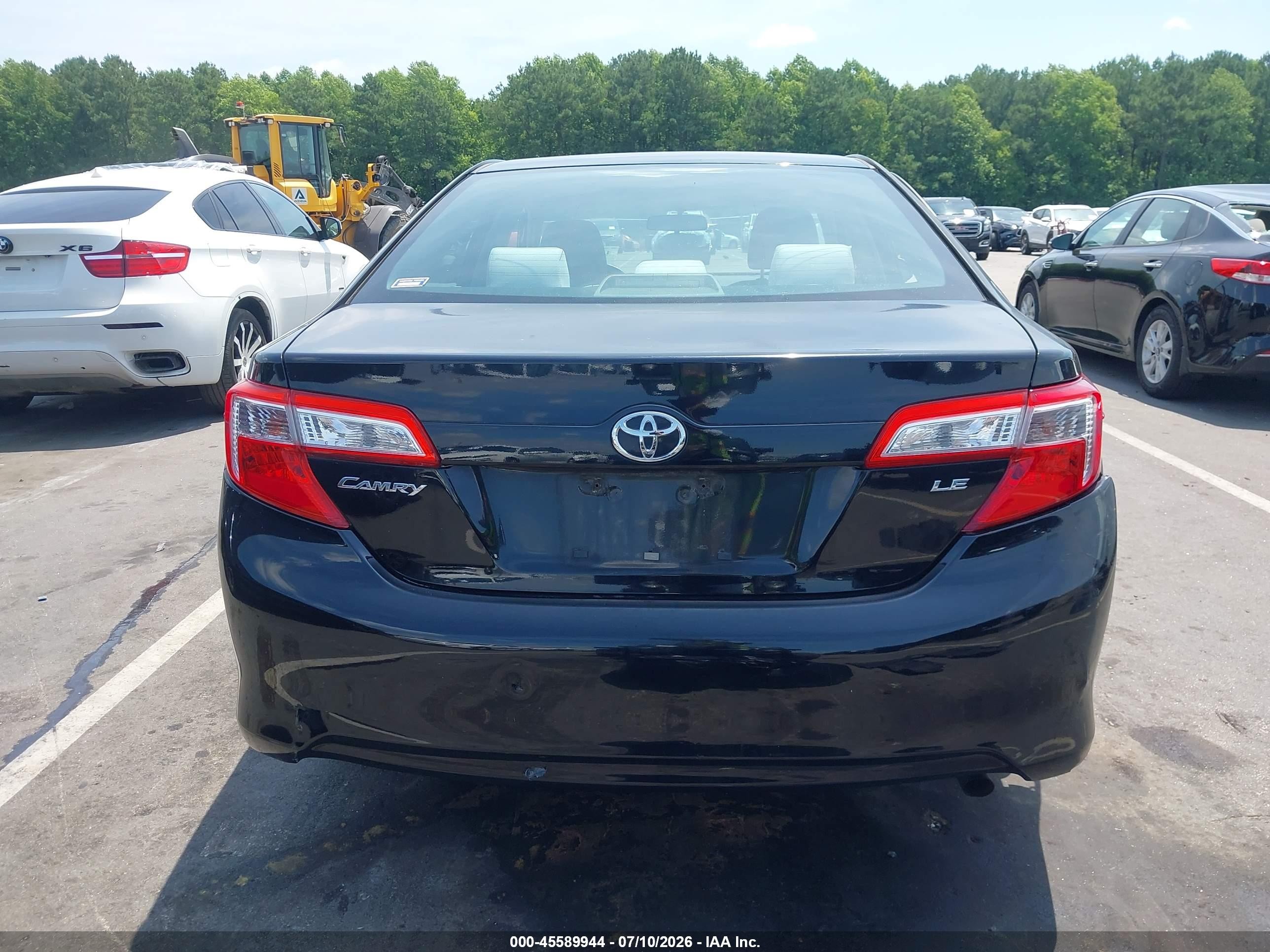 2012 Toyota Camry Le Черный vin: 4T1BF1FK3CU557659