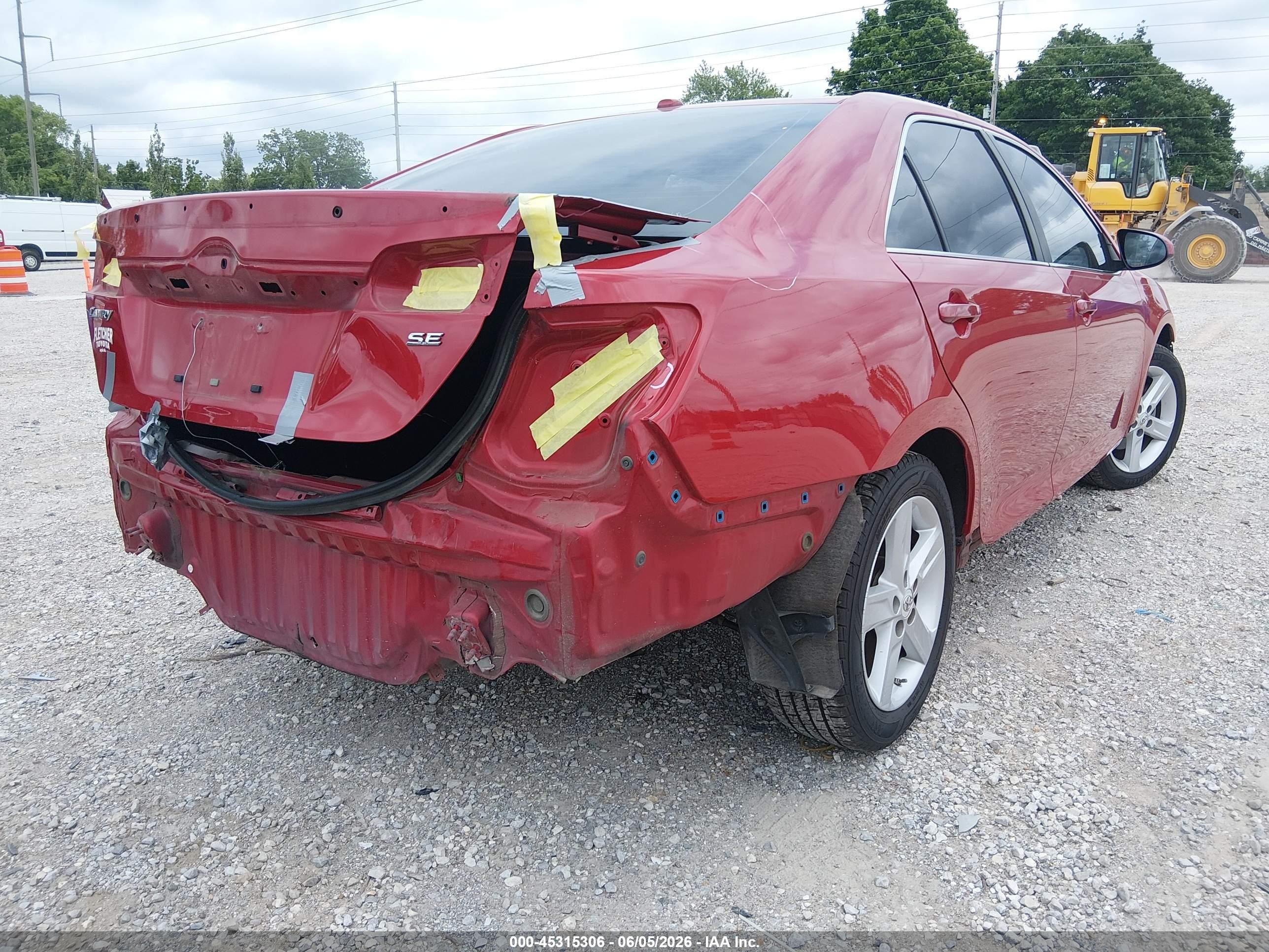 2012 Toyota Camry Se Red vin: 4T1BF1FK3CU564966