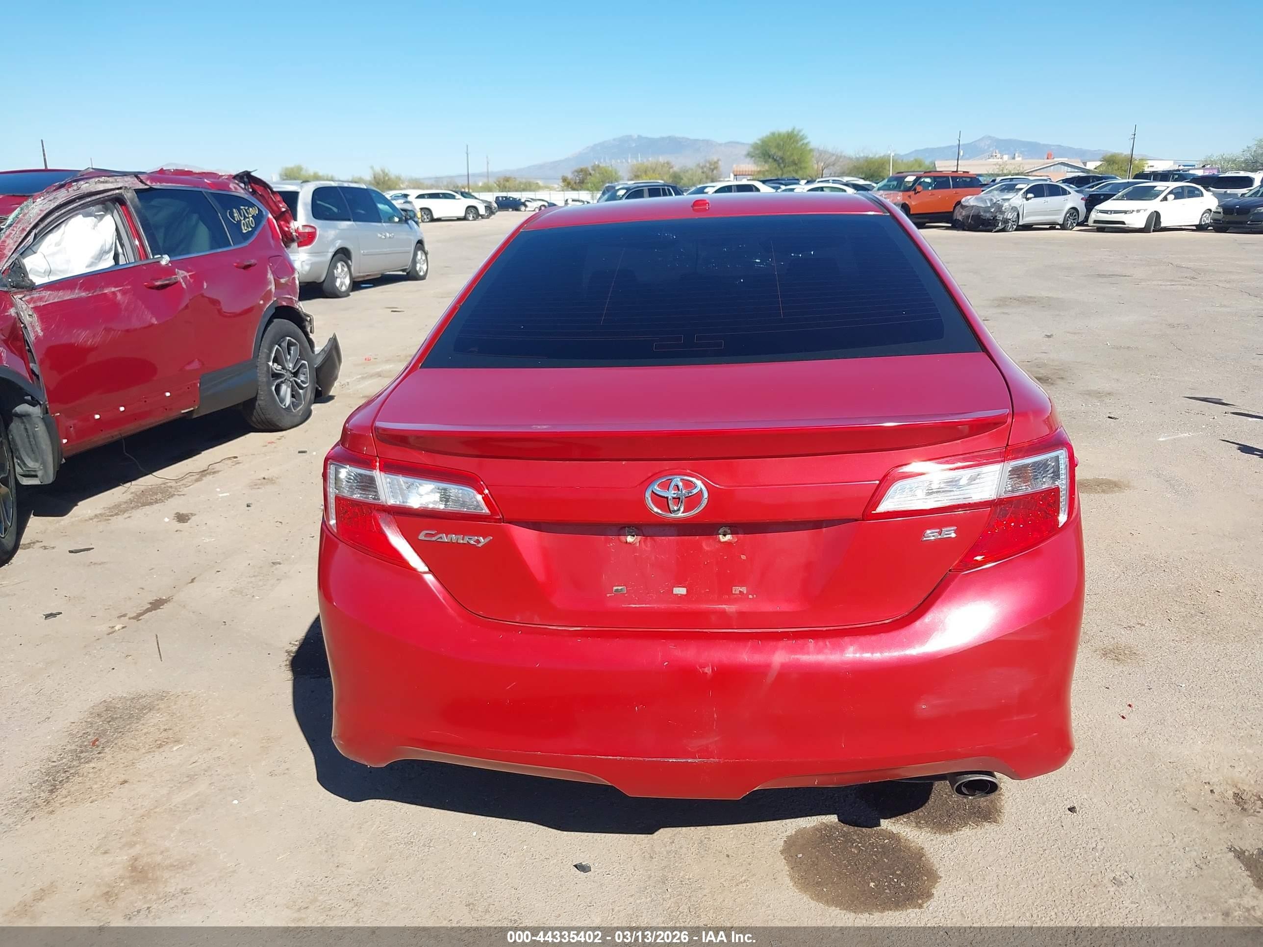 2012 Toyota Camry Se Red vin: 4T1BF1FK3CU570167
