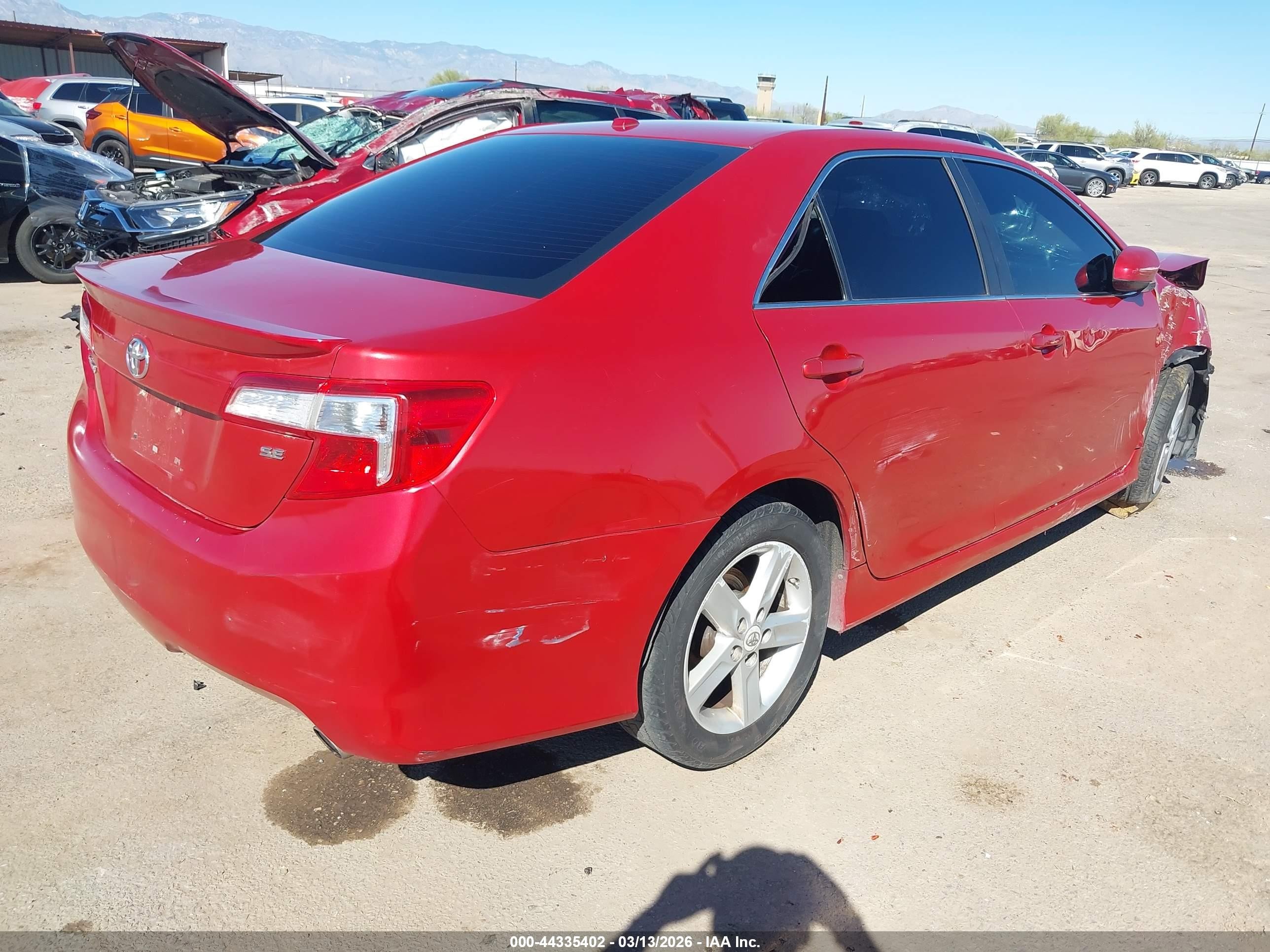 2012 Toyota Camry Se Red vin: 4T1BF1FK3CU570167