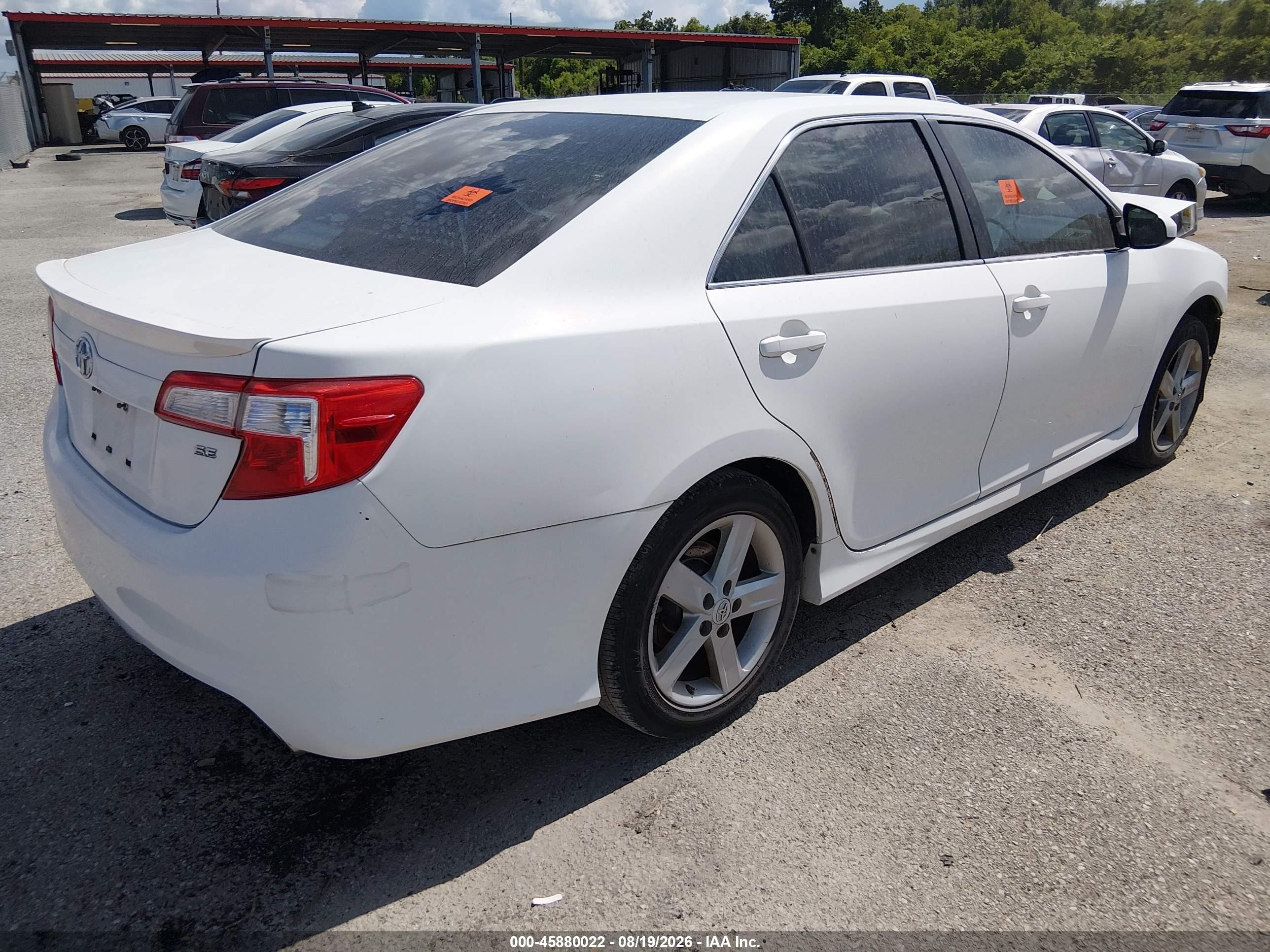 2012 Toyota Camry Se White vin: 4T1BF1FK3CU572324