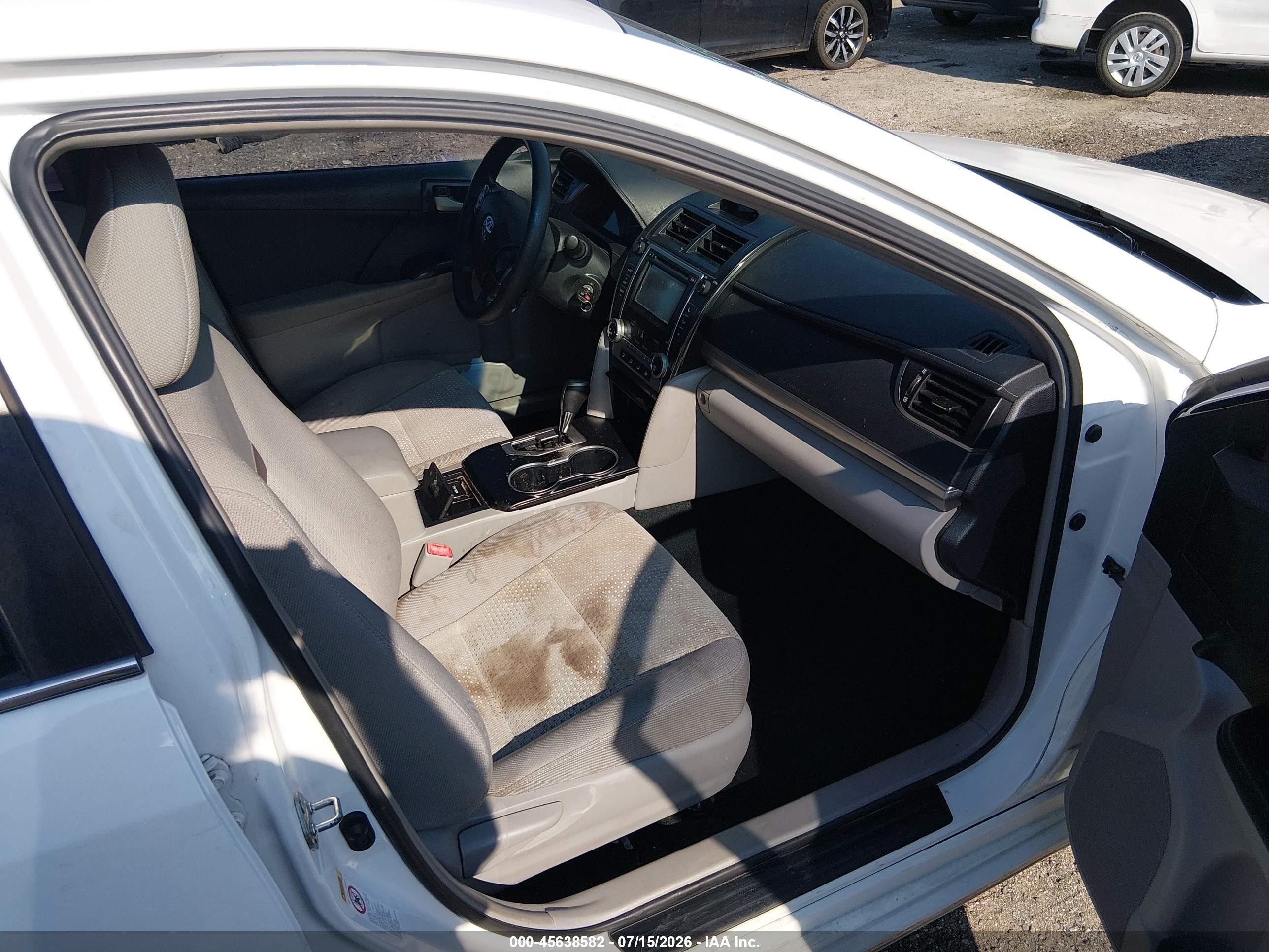 2013 Toyota Camry Le Белый vin: 4T1BF1FK3DU205893