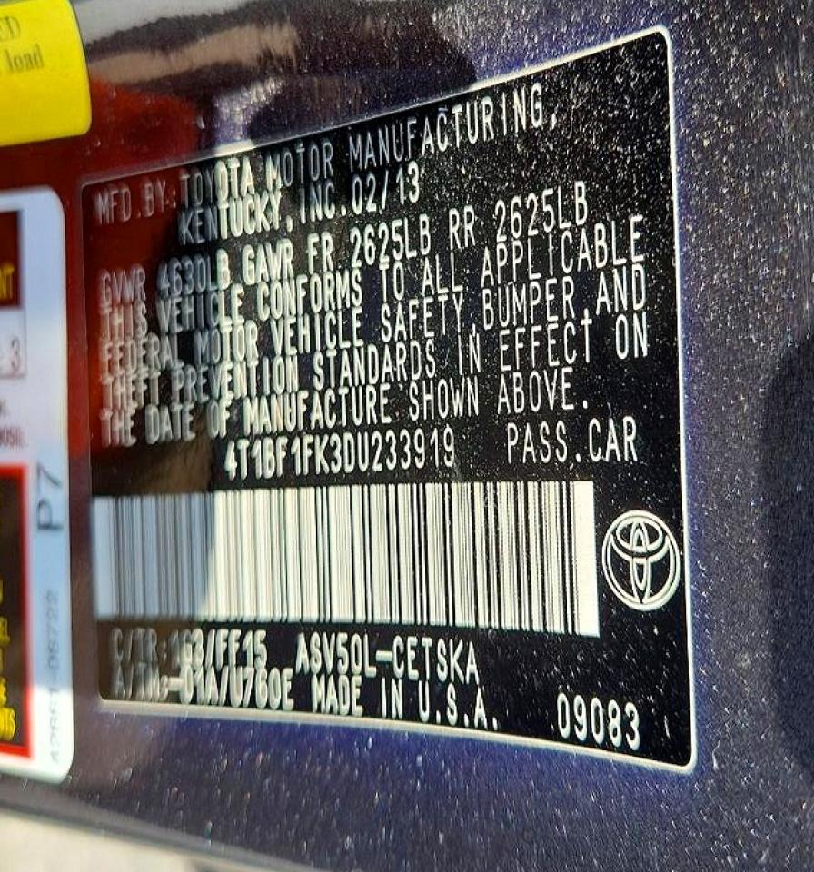 2013 Toyota Camry Se Gray vin: 4T1BF1FK3DU233919